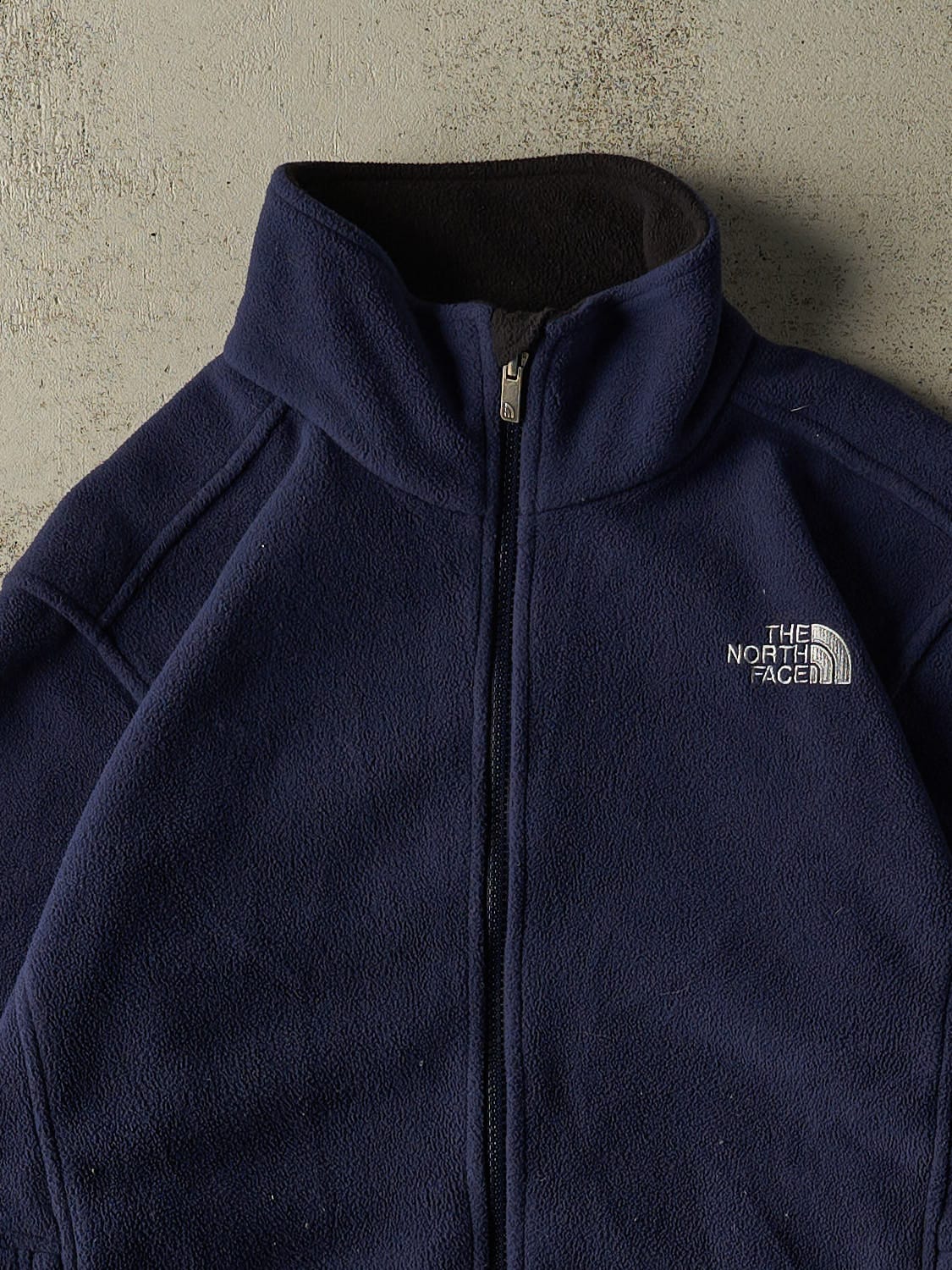 Vintage Y2K Navy Blue The North Face Zip Up Fleece (M/L) - Image 3