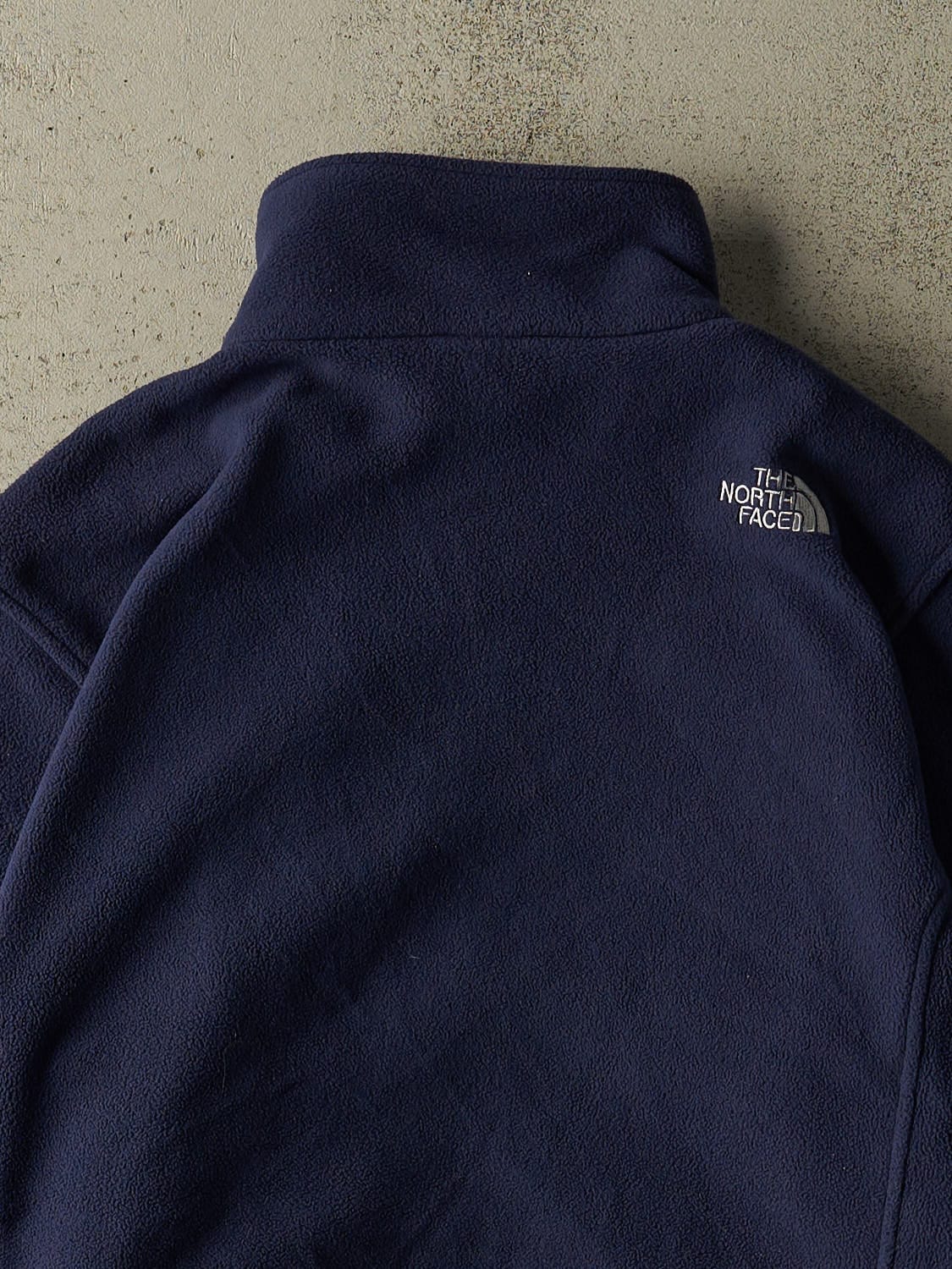 Vintage Y2K Navy Blue The North Face Zip Up Fleece (M/L) - Image 4