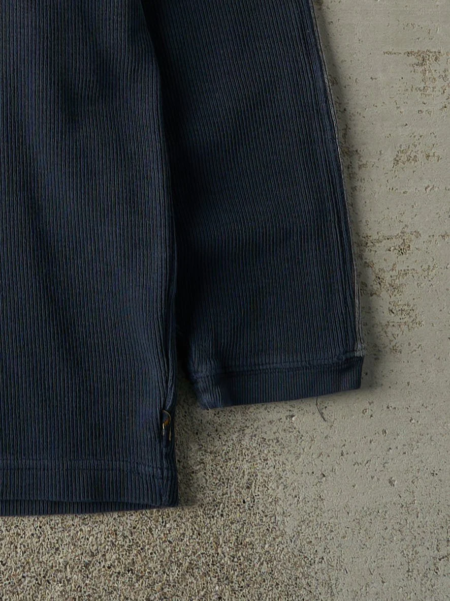 Vintage Y2K Navy Blue Thermal Long Sleeve (L/XL) - Image 3