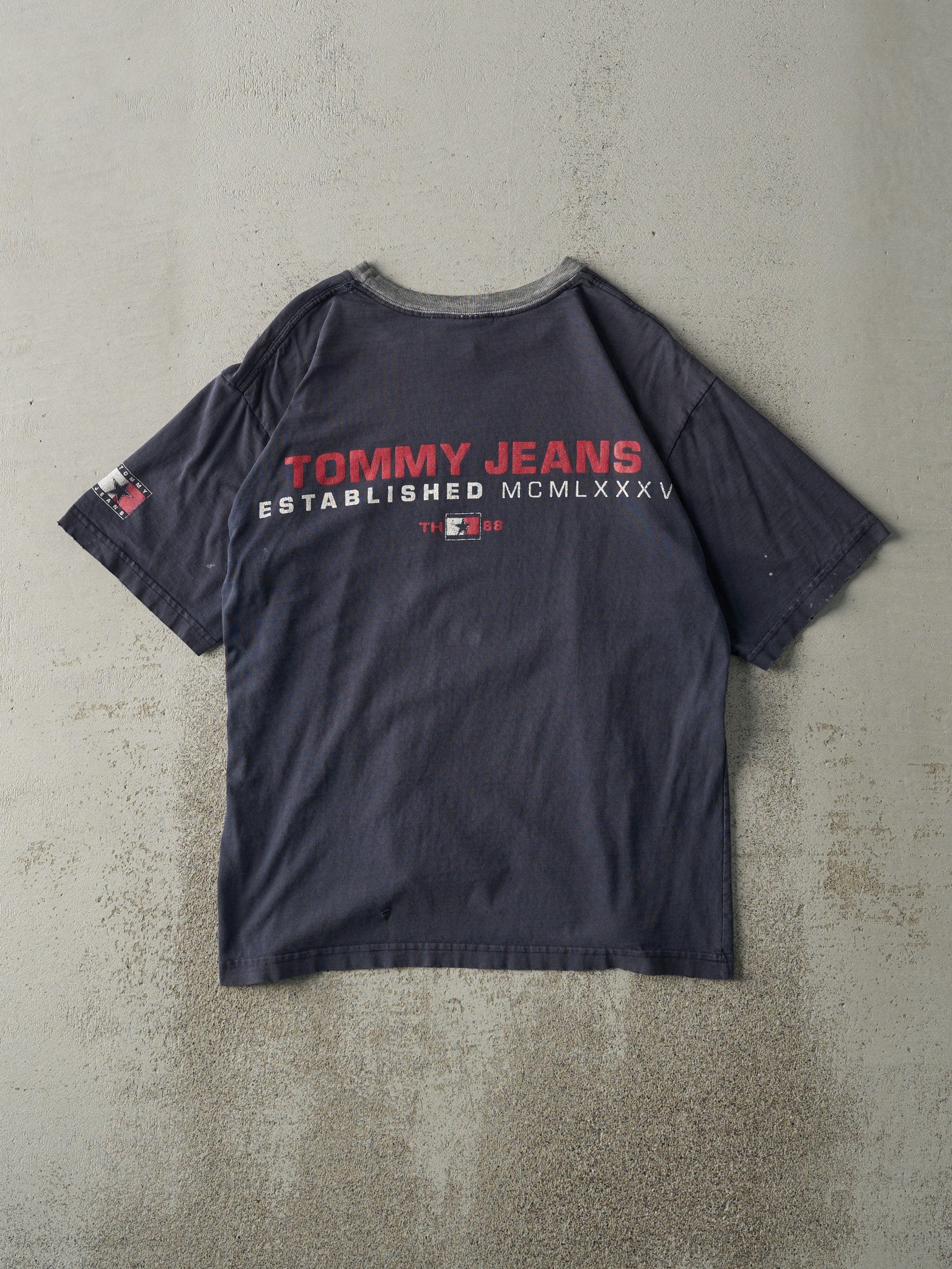 Vintage Y2K Navy Blue Tommy Jeans Tee (M) - Image 2