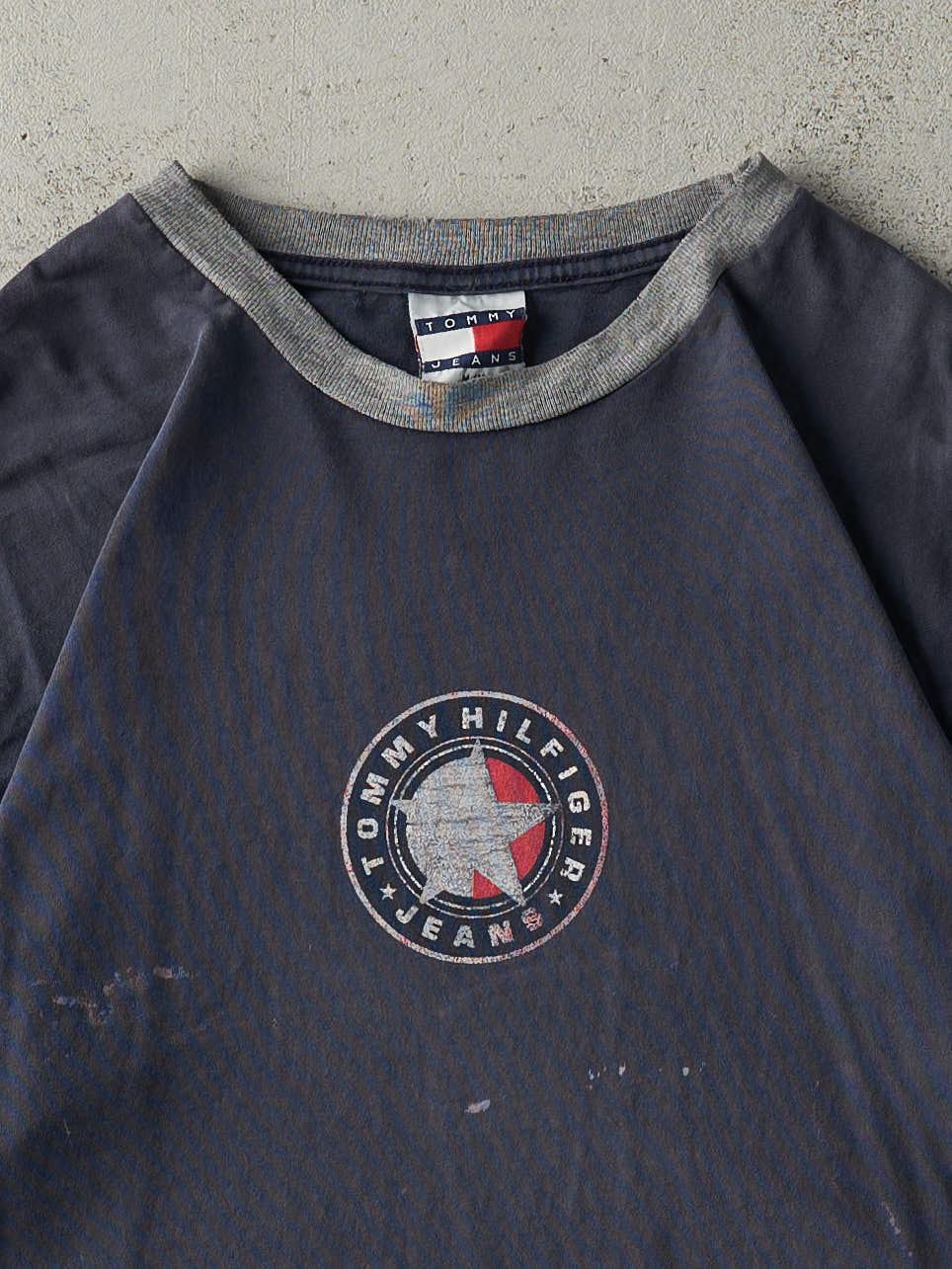 Vintage Y2K Navy Blue Tommy Jeans Tee (M) - Image 3