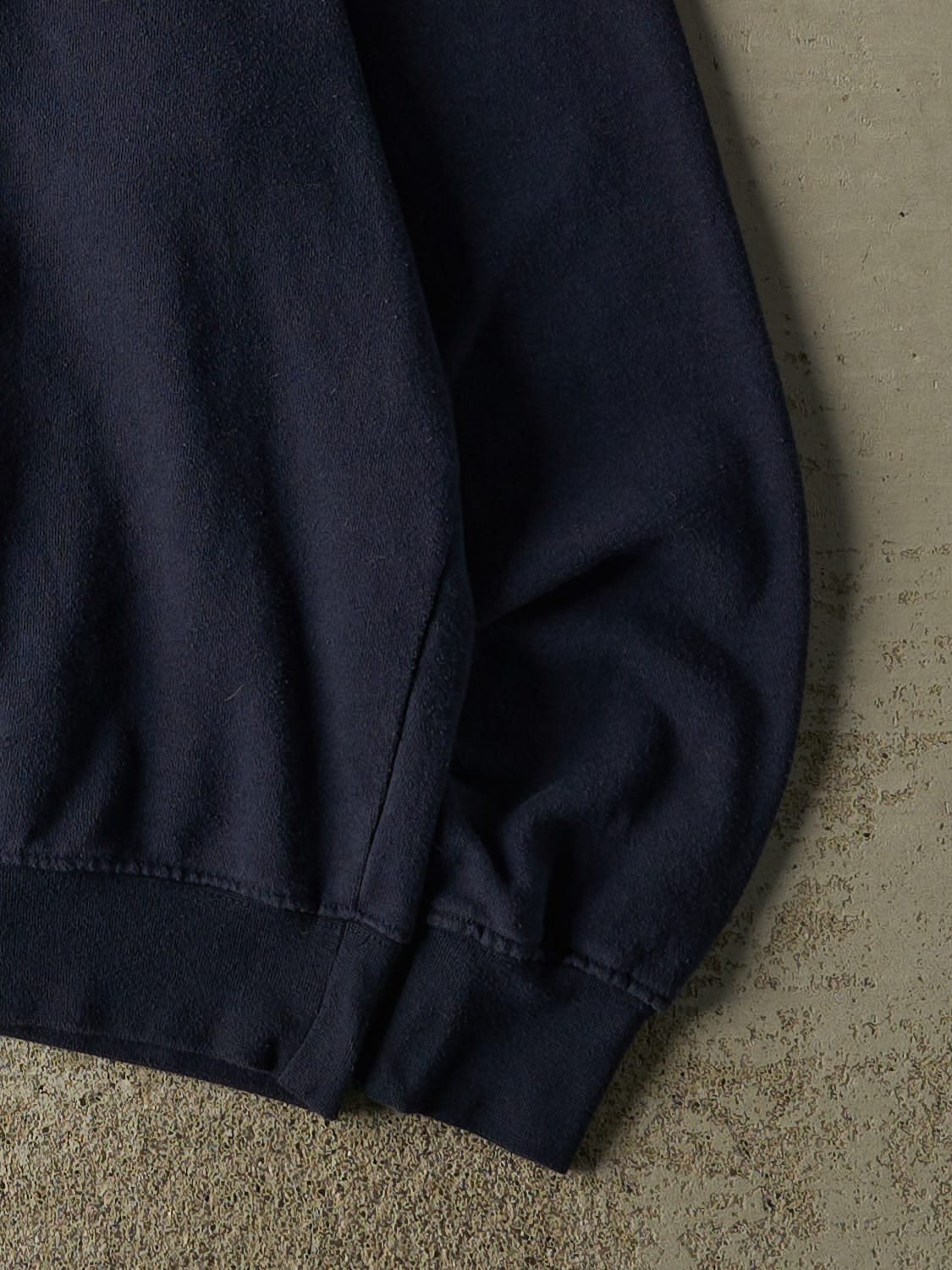 Vintage Y2K Navy Blue University of Michigan Embroidered Crewneck (M/L) - Image 4