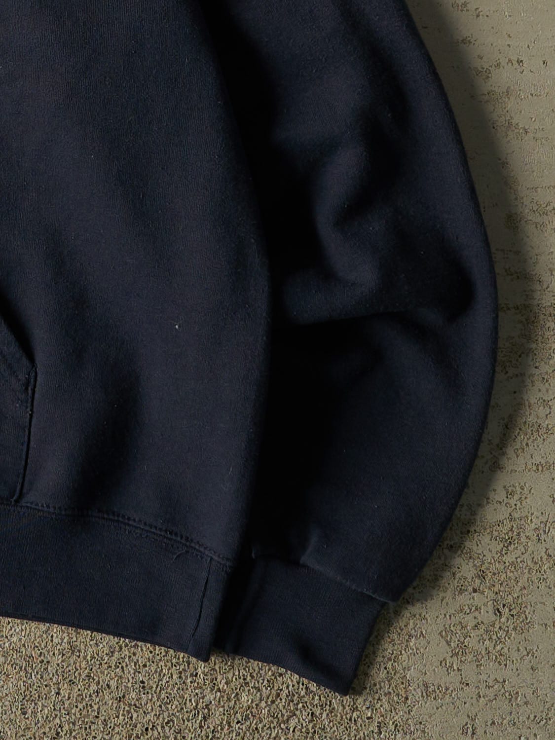 Vintage Y2K Navy Blue University of Michigan Embroidered Hoodie (S) - Image 4