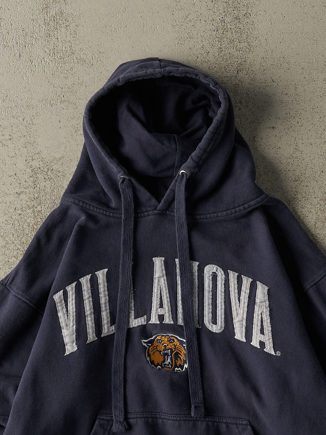 Vintage Y2K Navy Blue Villanova University Embroidered Hoodie (XXS/XS) - Image 2