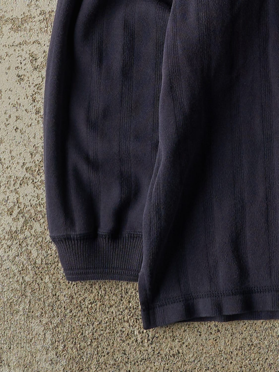 Vintage Y2K Navy Blue Wind River Quarter Button Long Sleeve (M/L) - Image 3