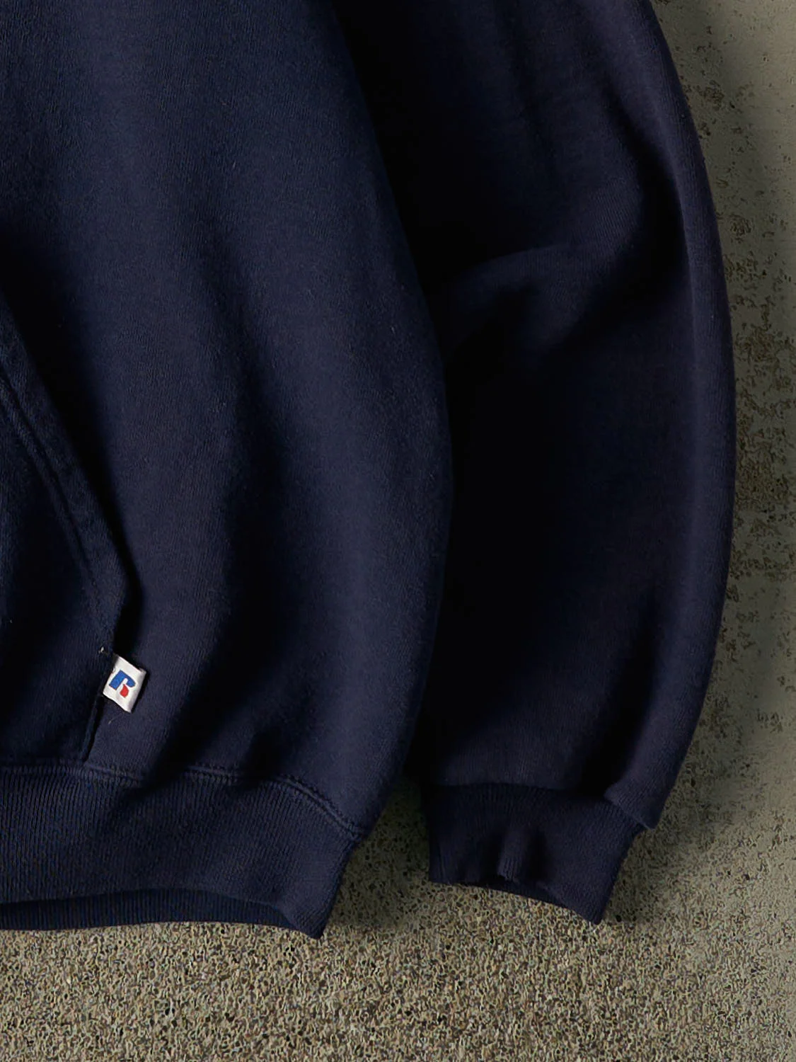 Vintage Y2K Navy Blue Russell Athletic Zip Up Hoodie (M) - Image 3