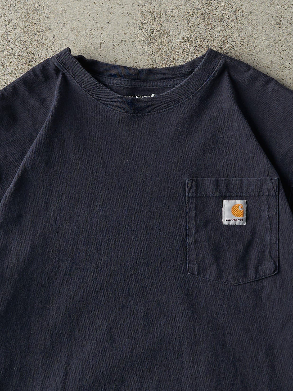 Vintage Y2K Navy Blue Carhartt Pocket Tee (L/XL) - Image 2