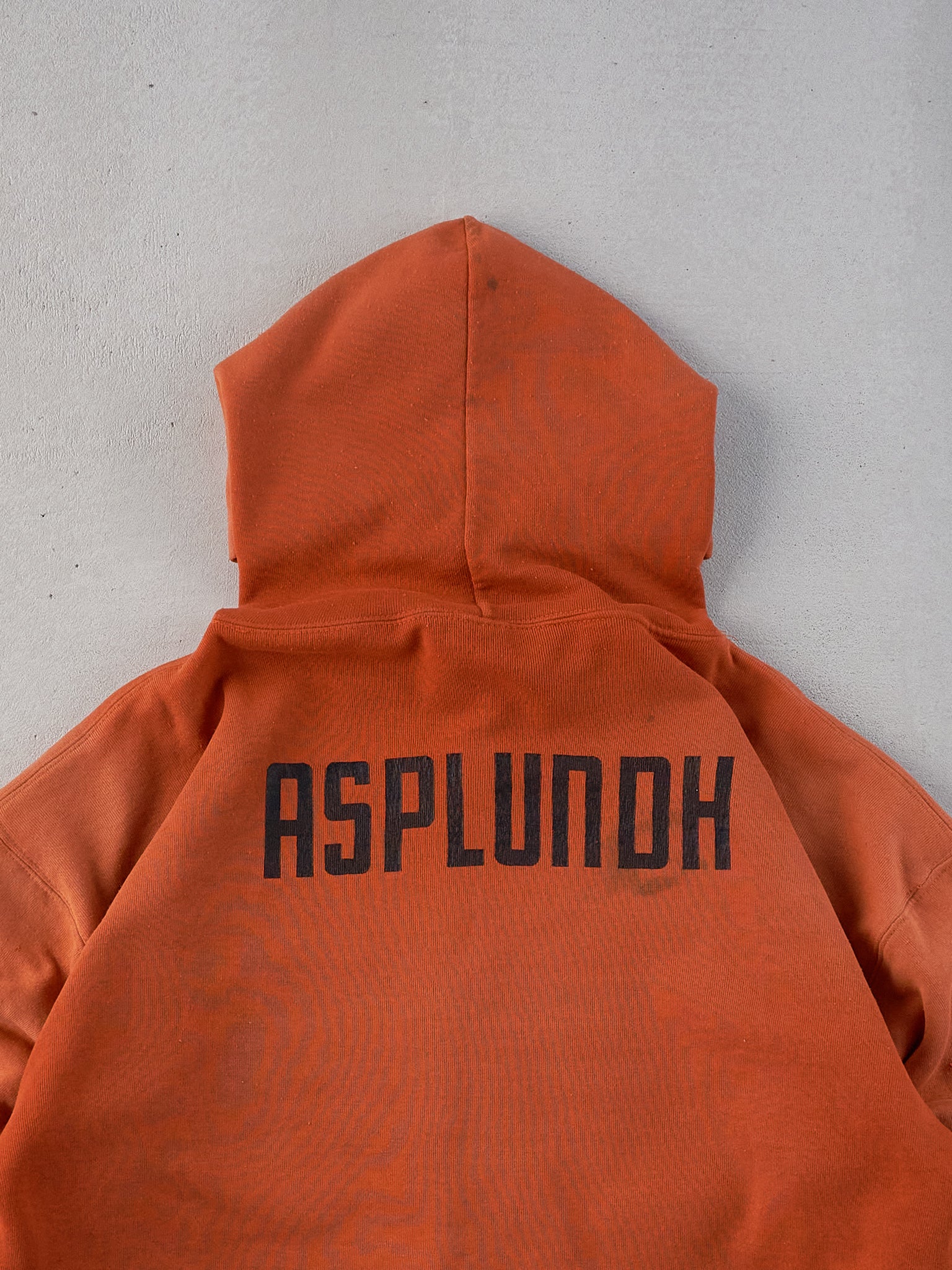 Vintage 80s Orange Russell Athletics Asplundh Double Snap Zip Up (L) - Image 4