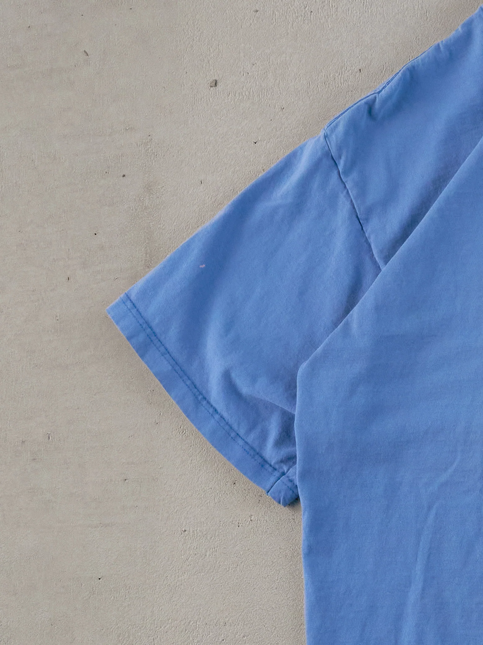 Vintage 90s Powder Blue Nike small Swosh Blank Tee (S) - Image 3