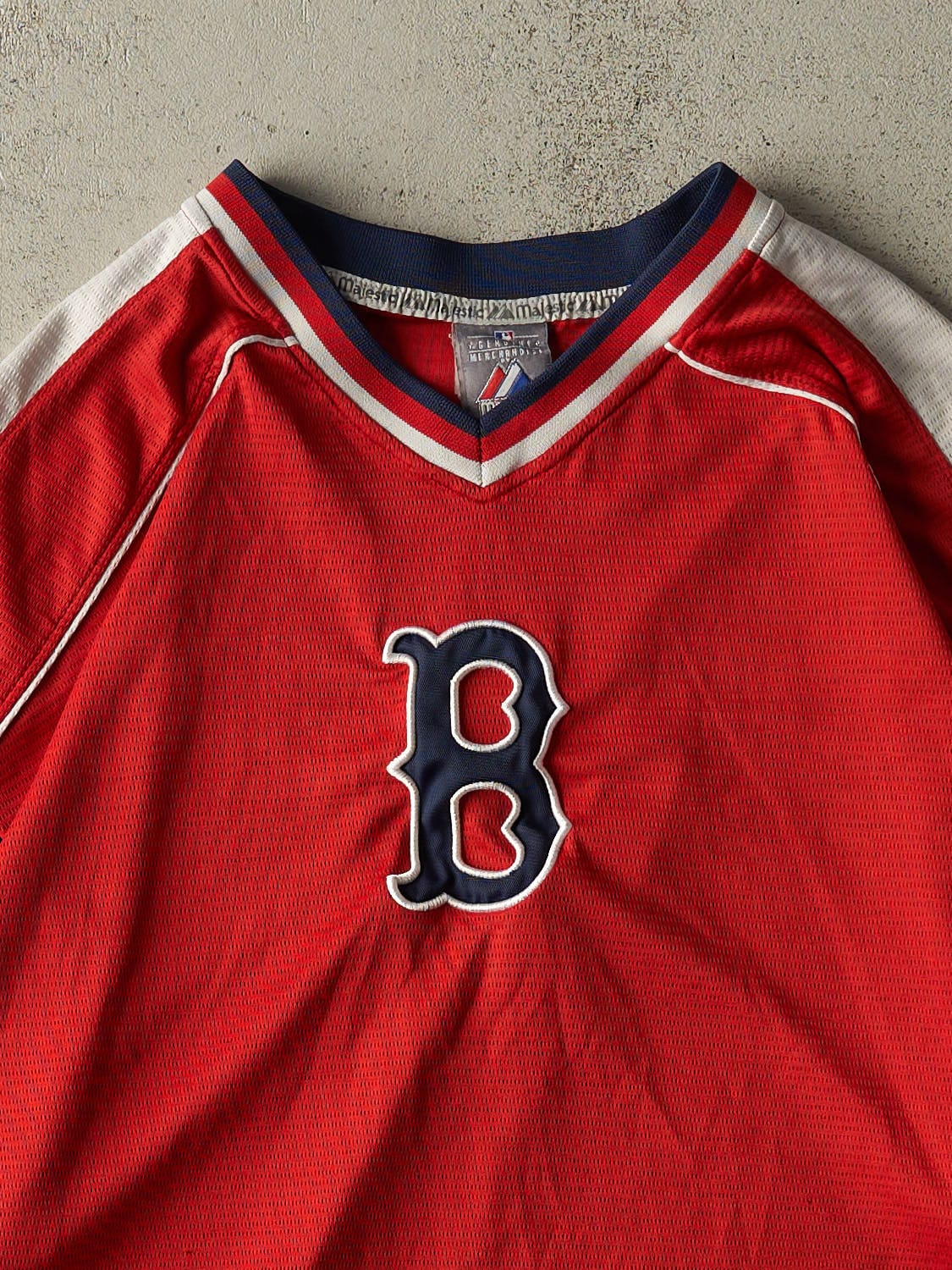 Vintage Y2K Red Boston Red Sox Embroidered Jersey (XL/XXL) - Image 2