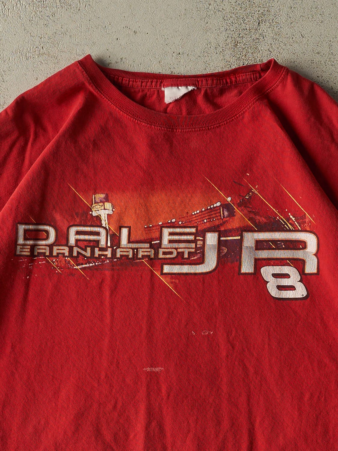 Vintage Y2K Red Dale Earnhardt Jr Nascar Tee (L/XL) - Image 3