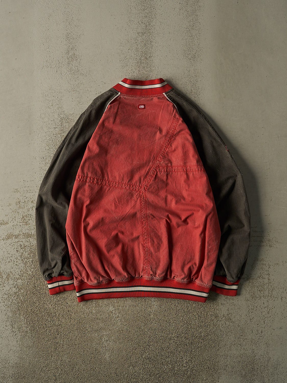 Vintage Y2K Red Ecko Bomber Jacket (L/XL) - Image 3