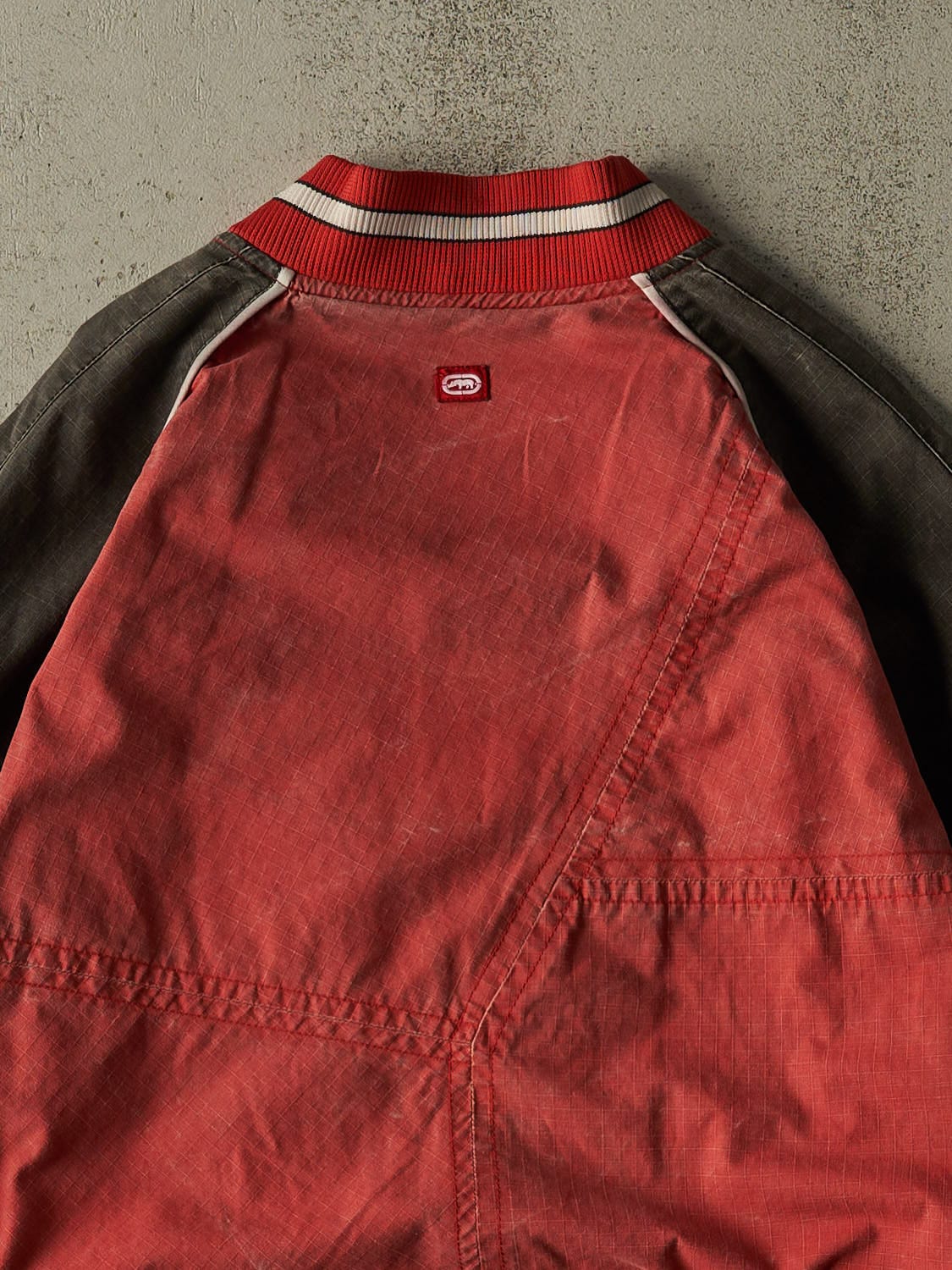 Vintage Y2K Red Ecko Bomber Jacket (L/XL) - Image 5