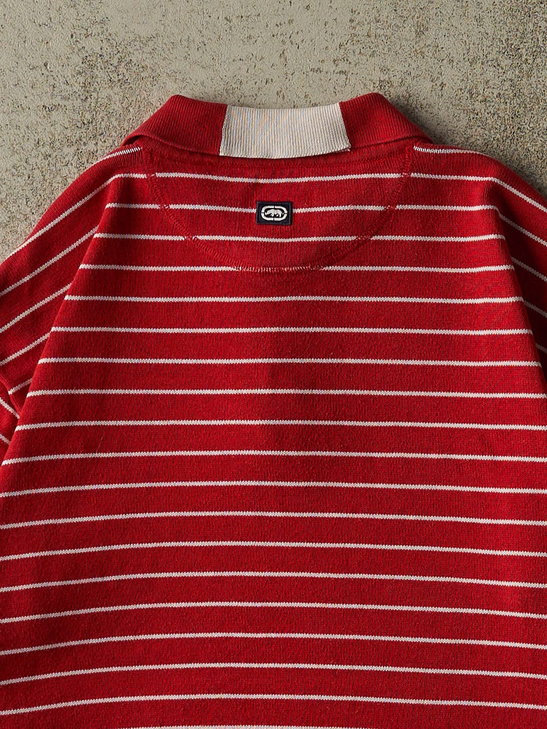 Vintage Y2K Red Ecko Quarter Button Tee (M/L) - Image 4