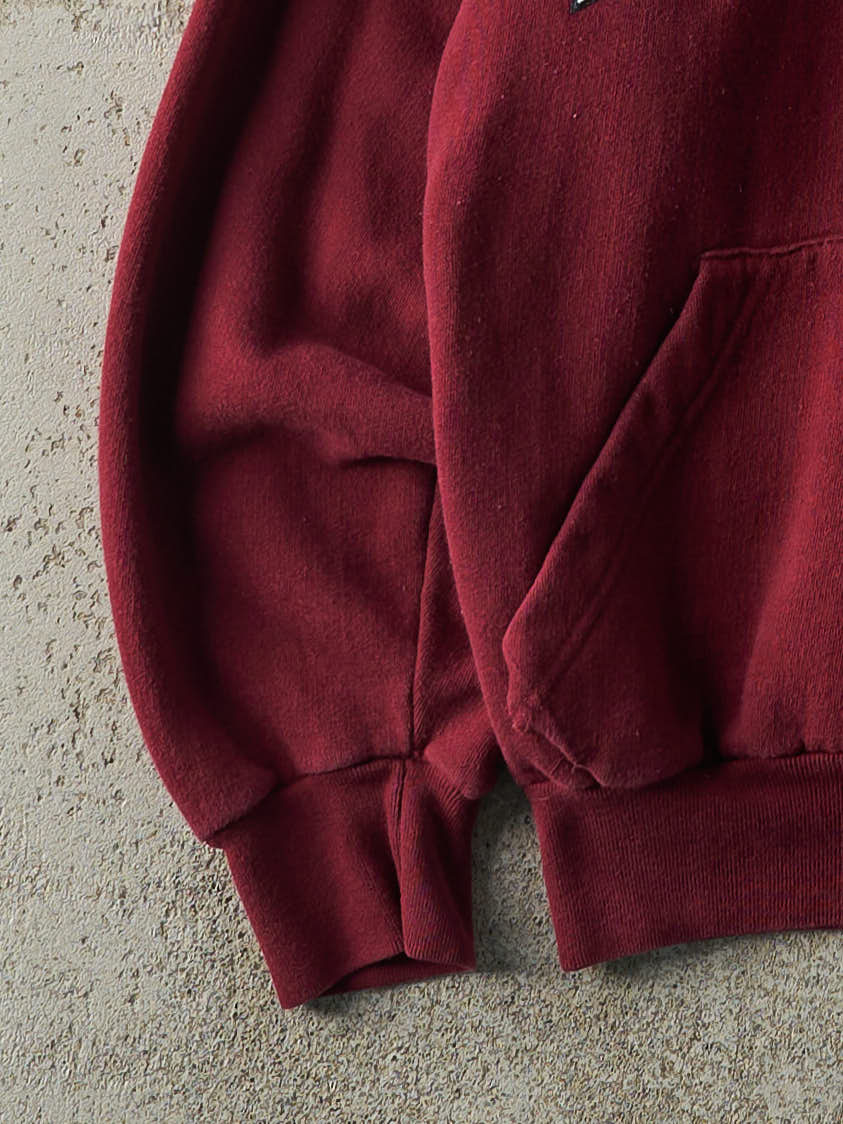 Vintage Y2K Burgundy Harvard University Hoodie (S/M) - Image 3