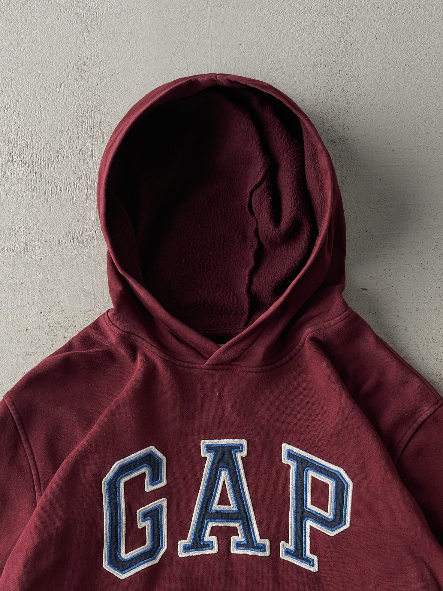 Vintage Y2K Burgundy Gap Hoodie (L/XL) - Image 2