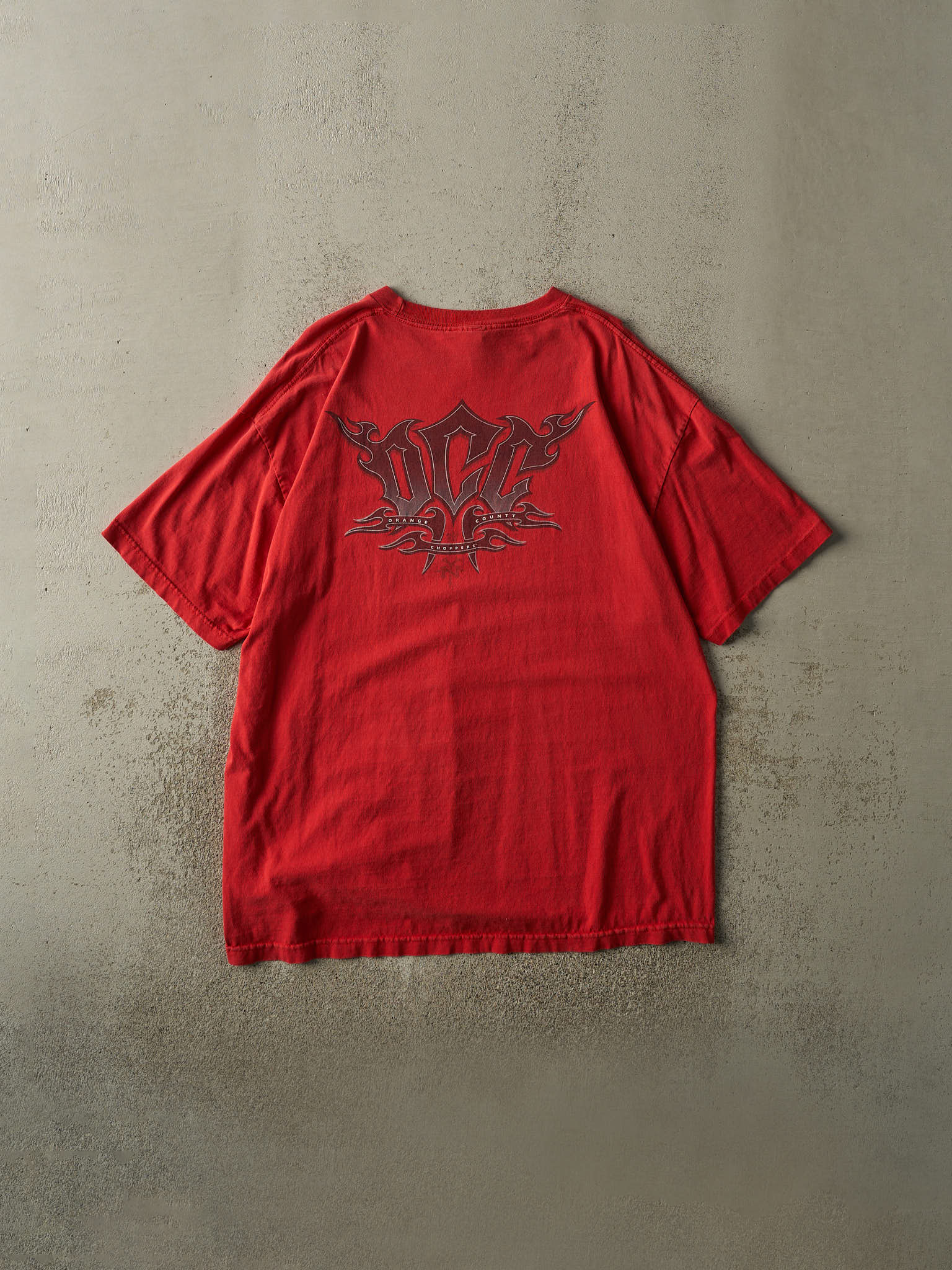 Vintage Y2K Red Orange County Choppers Tee (XXL) - Image 2