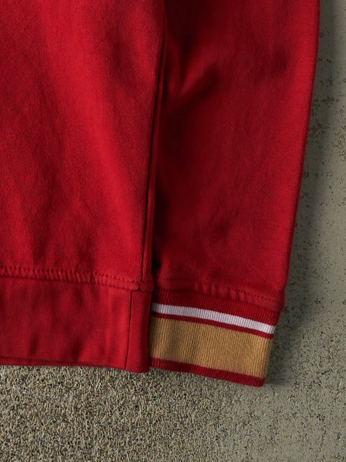 Vintage Y2K Red San Francisco 49ers Embroidered Crewneck (S) - Image 3