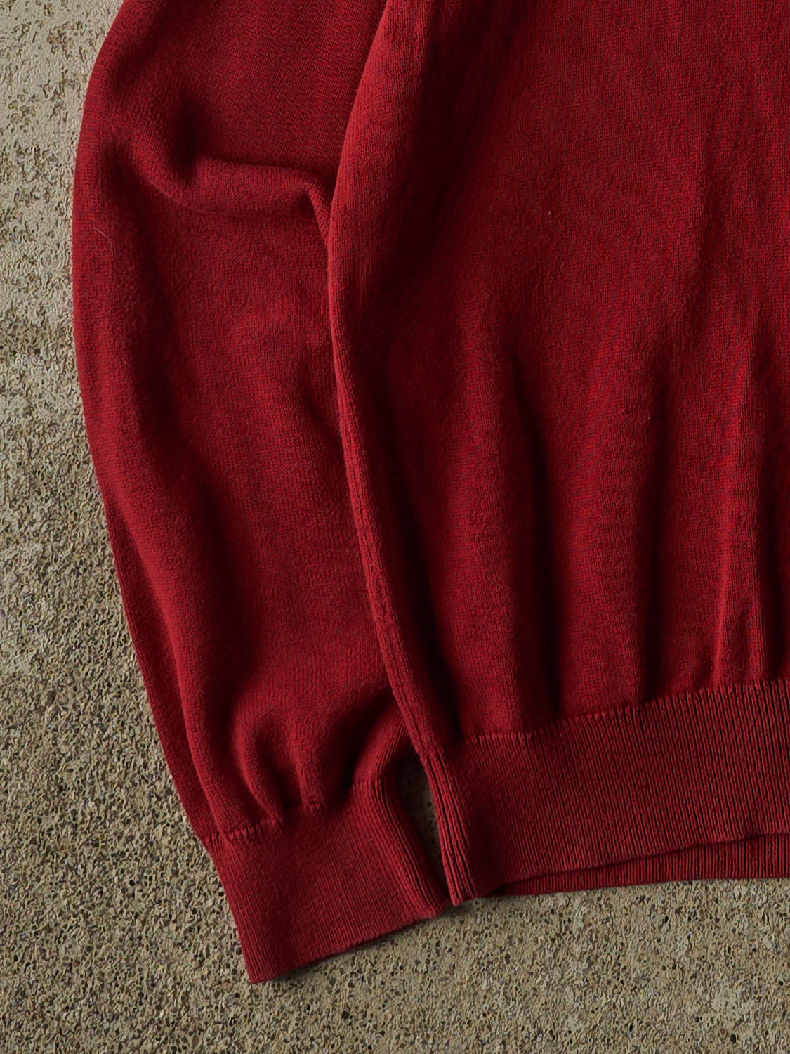 Vintage Y2K Red Tommy Hilfiger Quarter Zip Knit (XS/S) - Image 3
