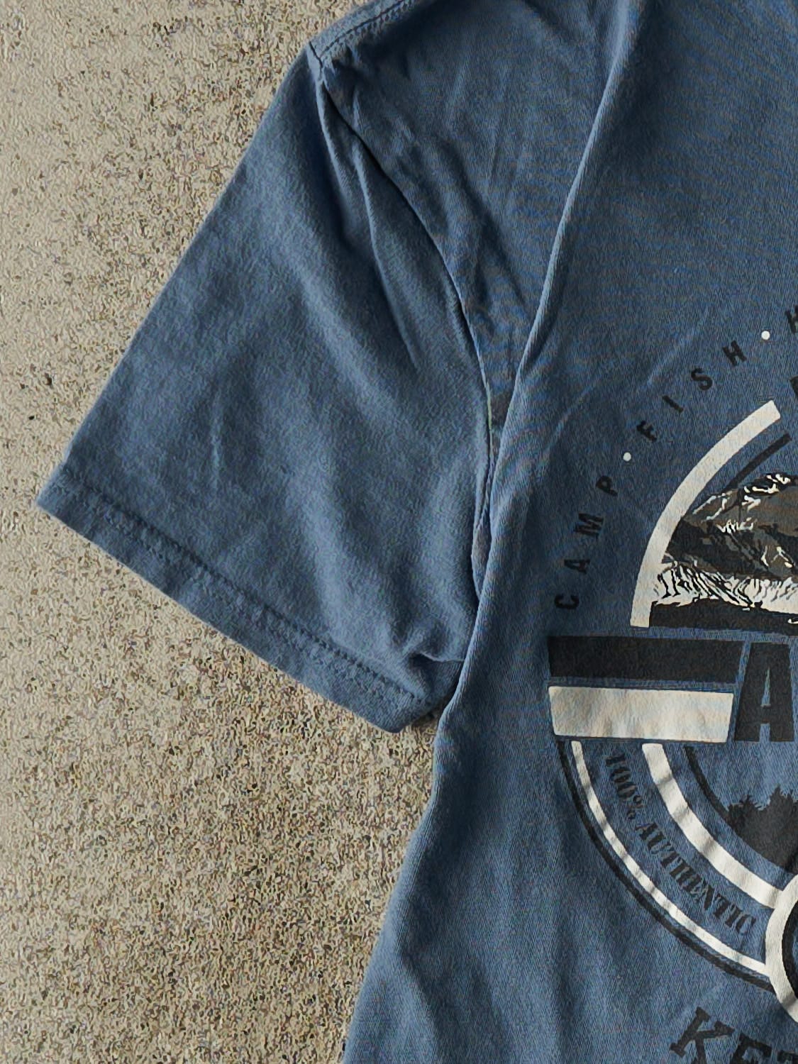Vintage Y2K Slate Blue Alaska Tee (XS/S) - Image 3