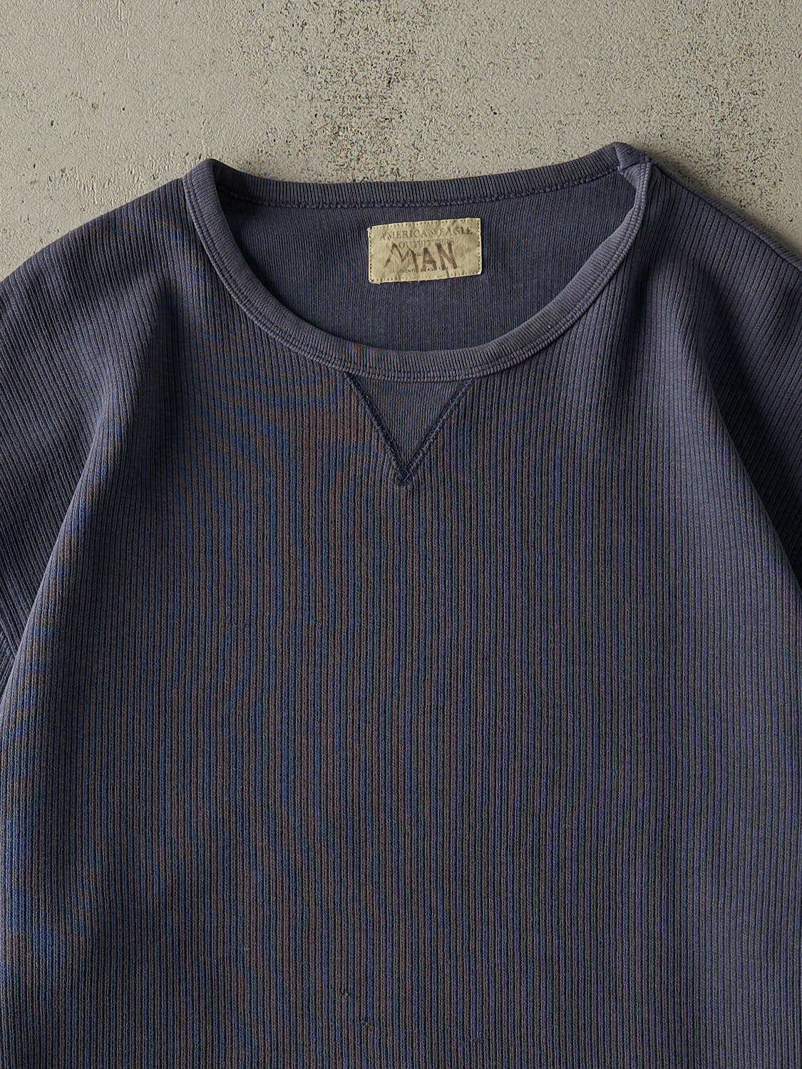 Vintage Y2K Slate Blue American Eagle Knit Long Sleeve (XL) - Image 2