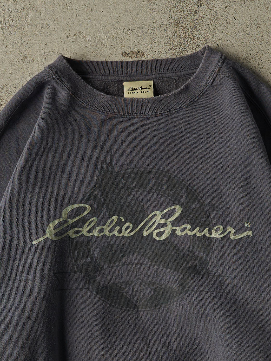 Vintage Y2K Slate Blue Eddie Bauer Crewneck (XL) - Image 2