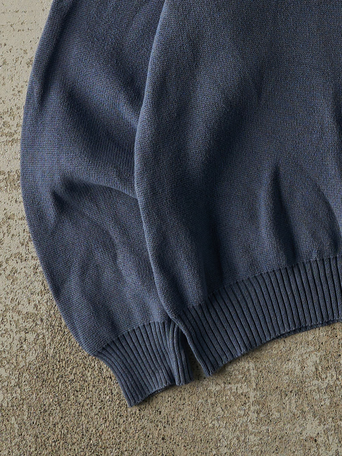 Vintage Y2K Slate Blue Old Navy Striped Knit (S/M) - Image 3
