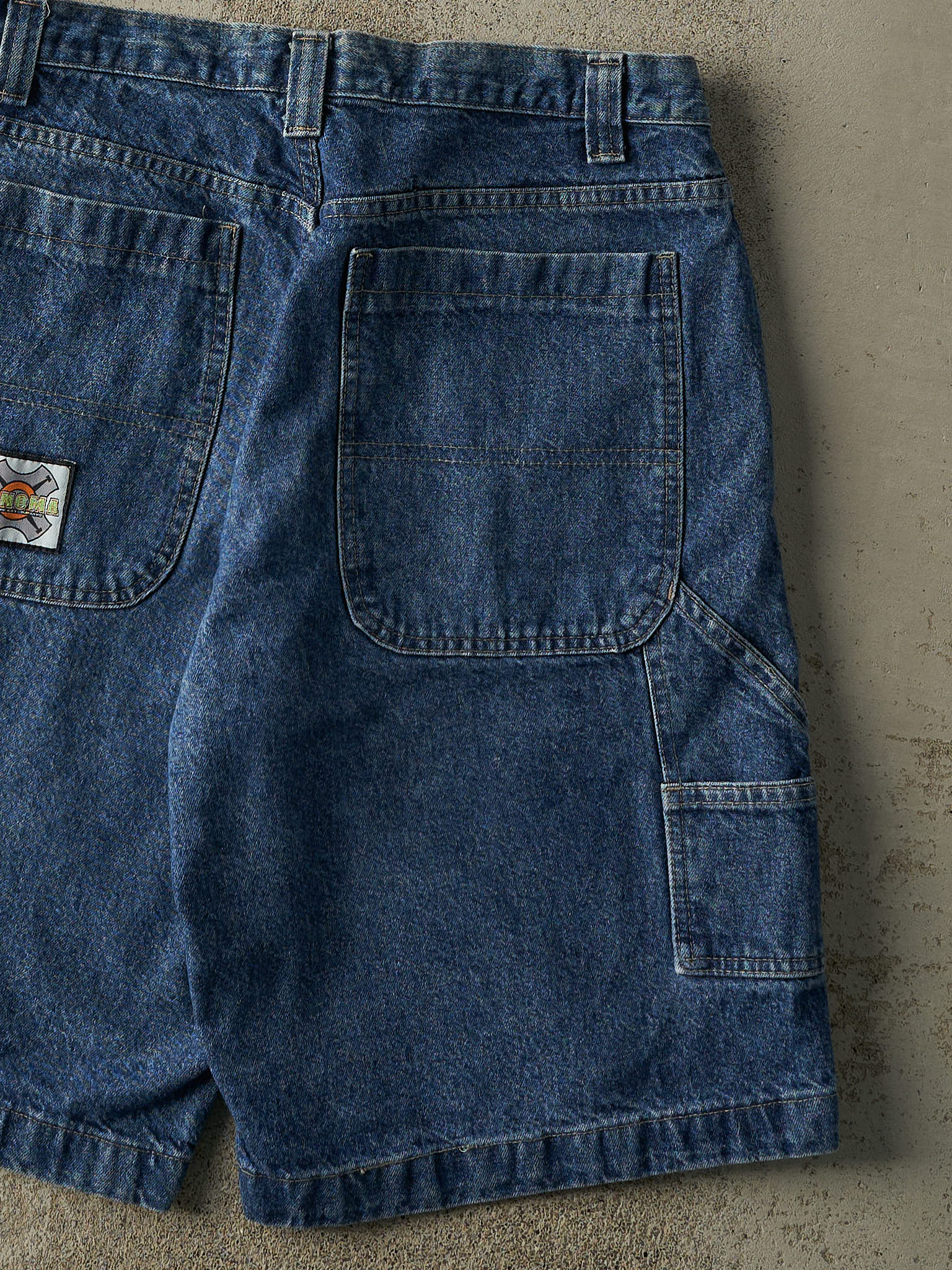 Vintage Y2K Dark Wash Sonoma Carpenter Jean Shorts (33x12) - Image 5