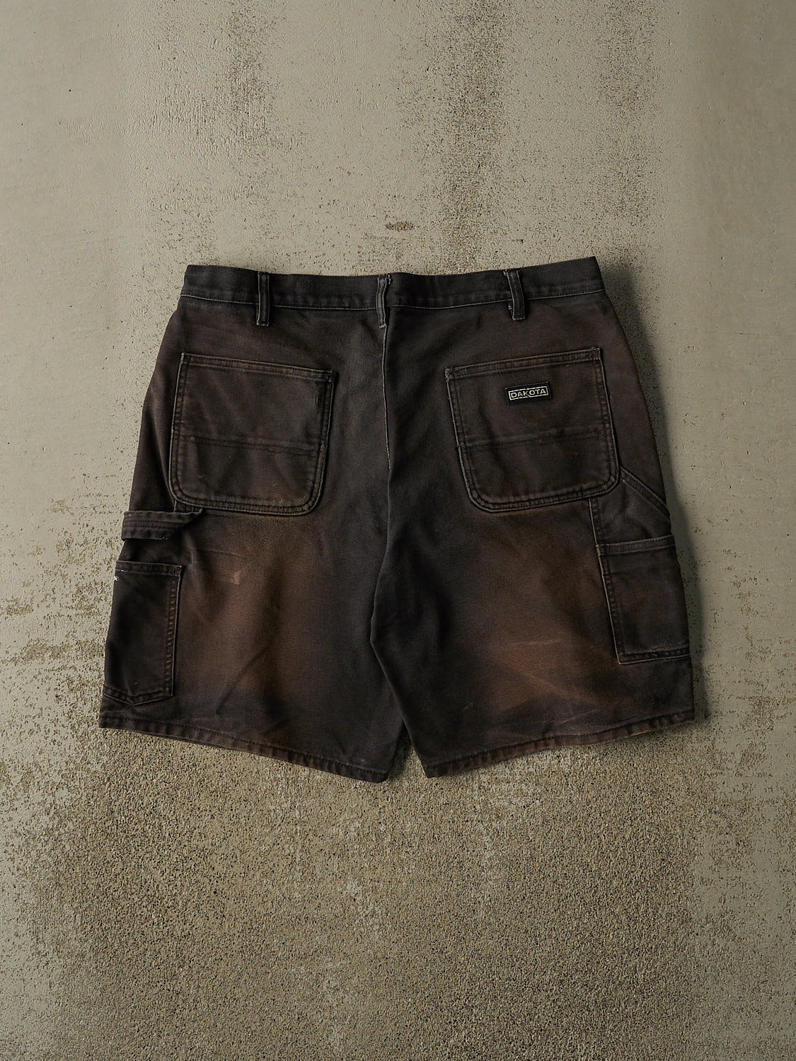 Vintage Y2K Sun Faded Black Dakota Carpenter Shorts (38x10) - Image 3