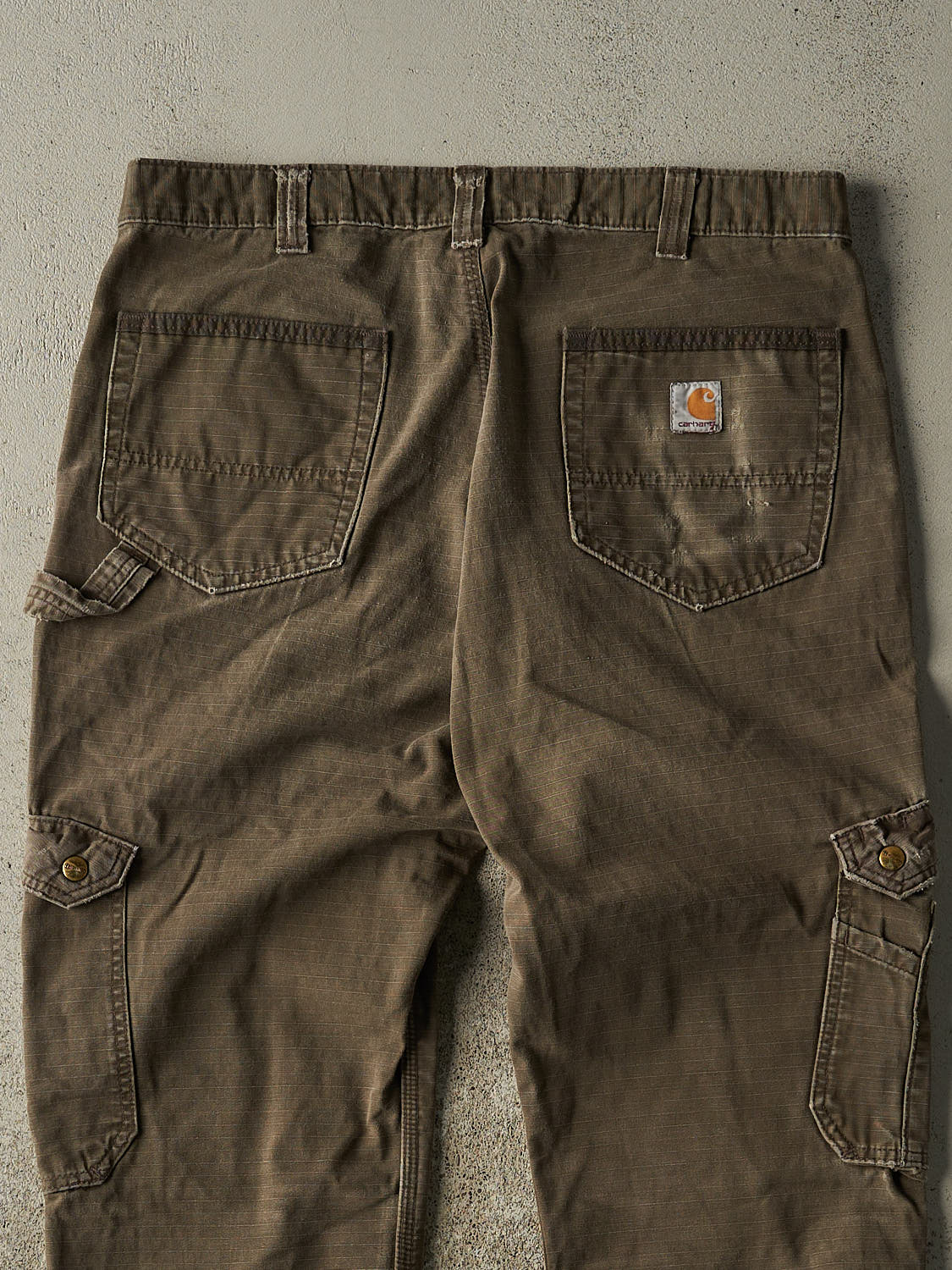 Vintage Y2K Sun Faded Brown Carhartt Utility Work Pants (36x33) - Image 5