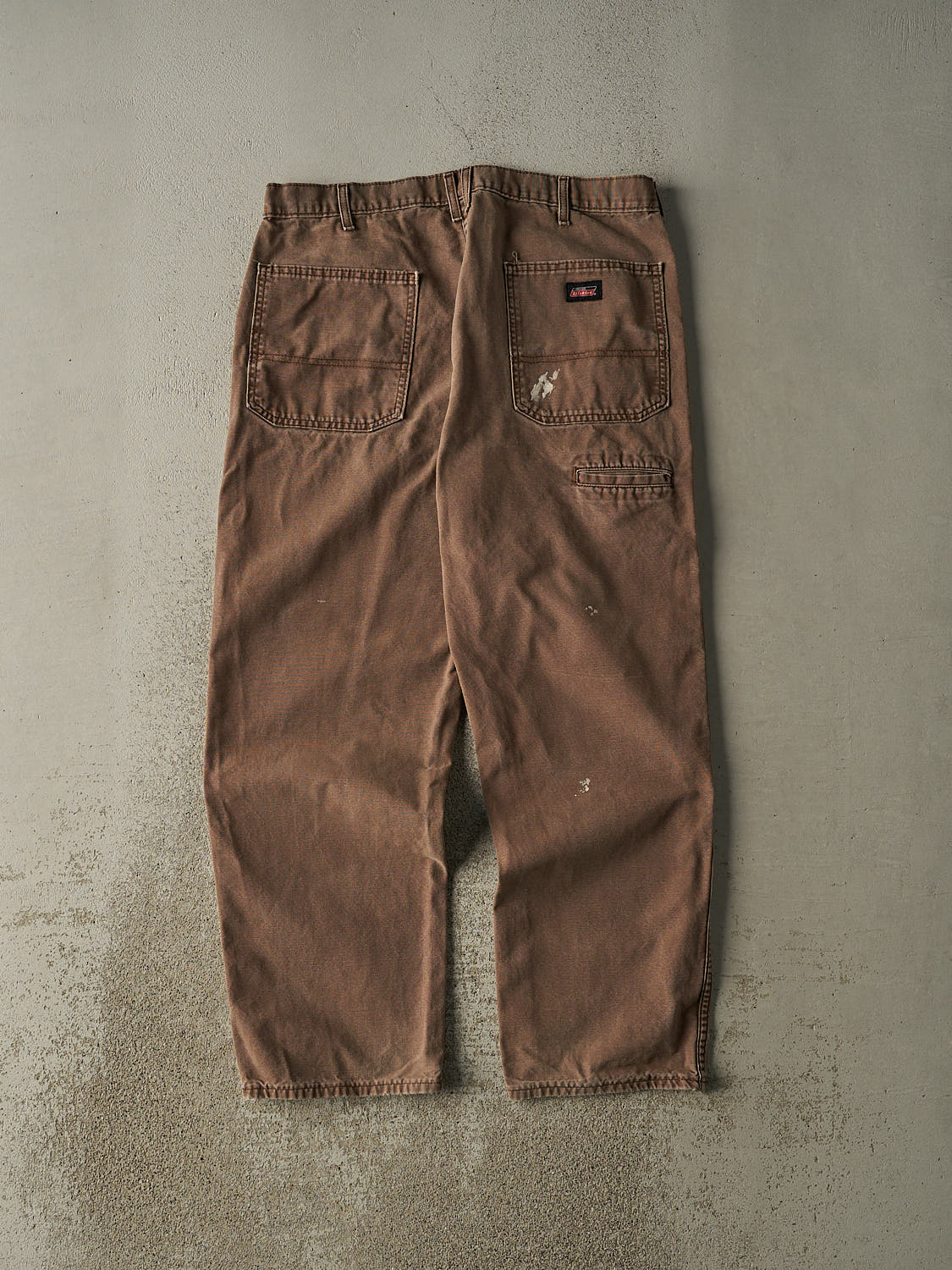 Vintage Y2K Sun Faded Brown Dickies Work Pants (35x30) - Image 2