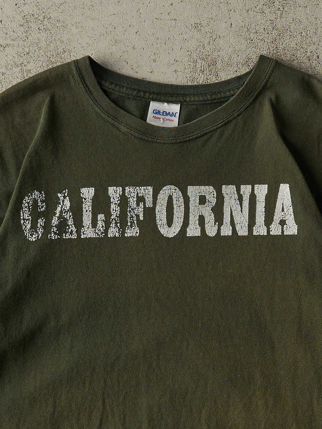 Vintage Y2K Sun Faded Green California Tee (M/L) - Image 3