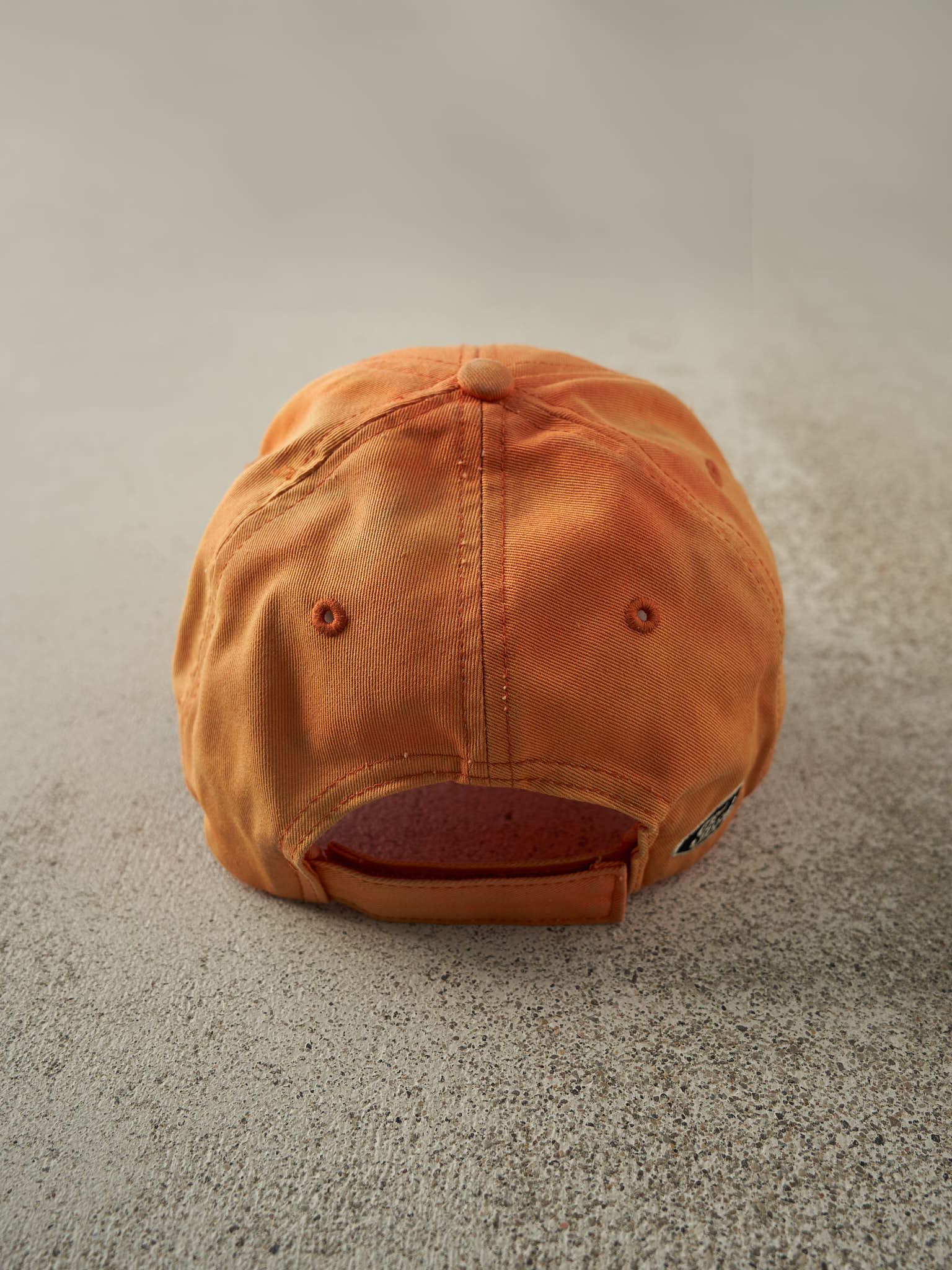 Vintage Y2K Sun Faded Orange Ford x Harley Davidson Velcro Hat - Image 3