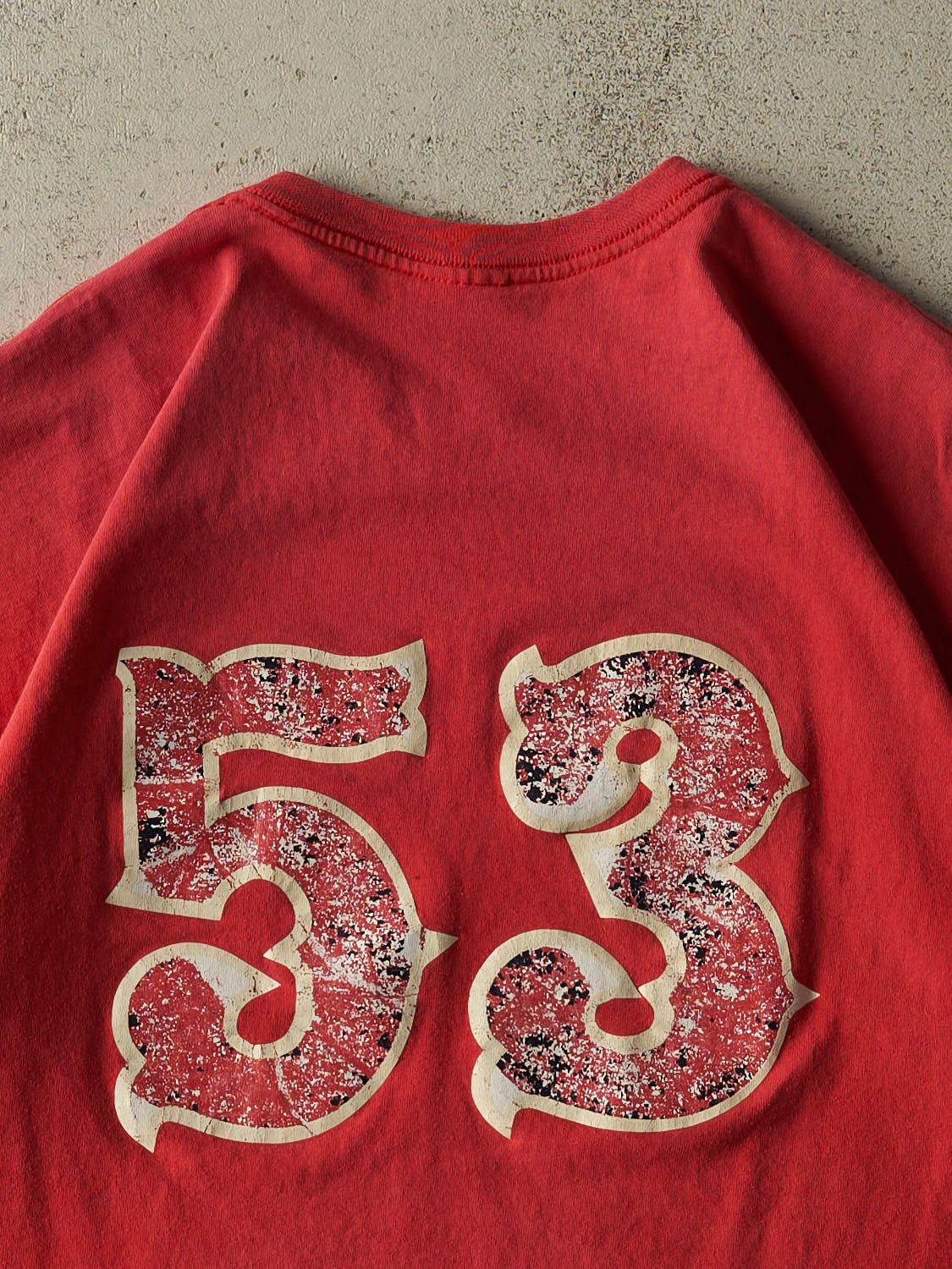 Vintage Y2K Sun Faded Red Boston Red Sox #53 Tee (L/XL) - Image 4