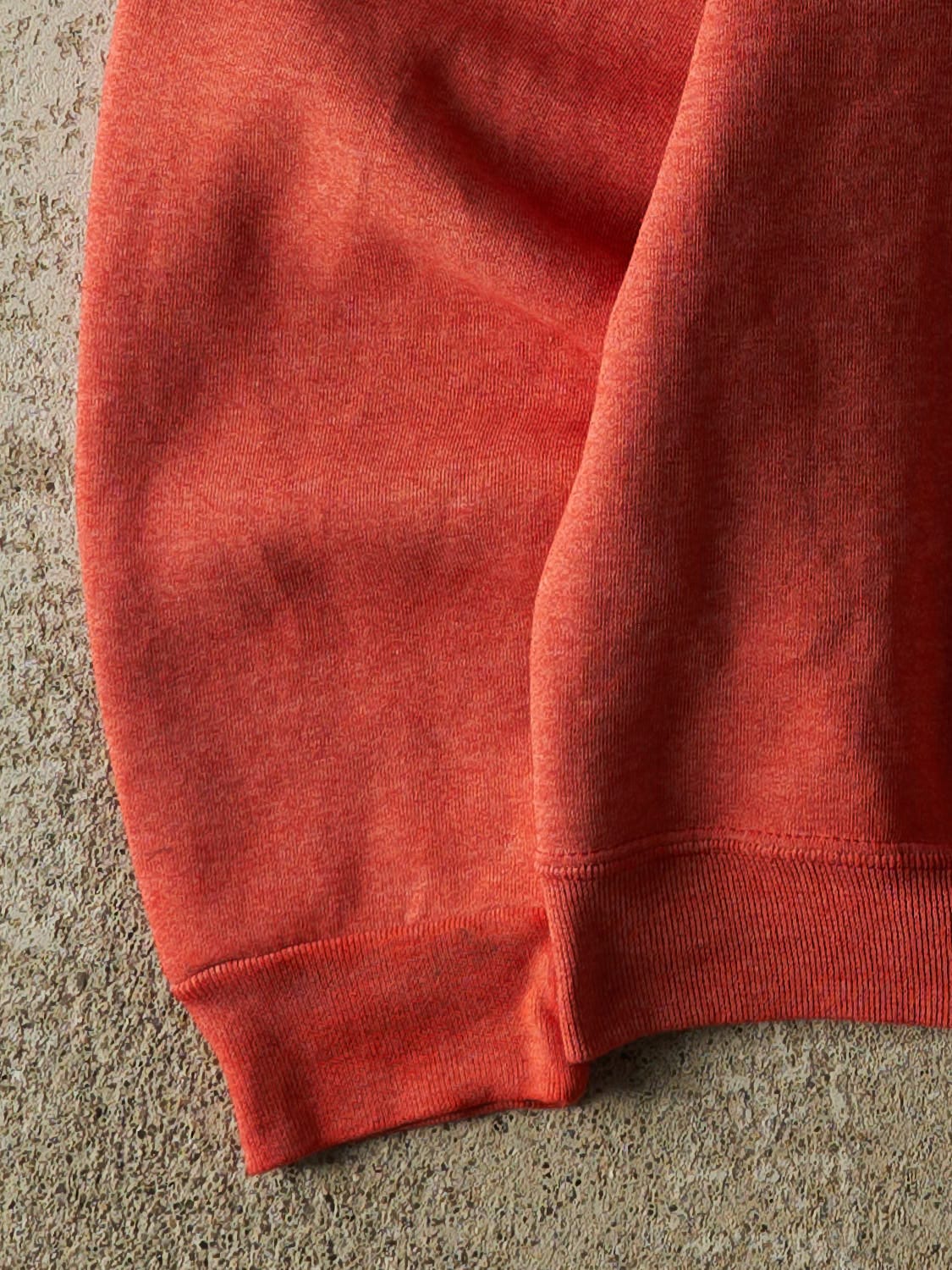 Vintage Y2K Sun Faded Red Russell Athletic Blank Crewneck (XS) - Image 3