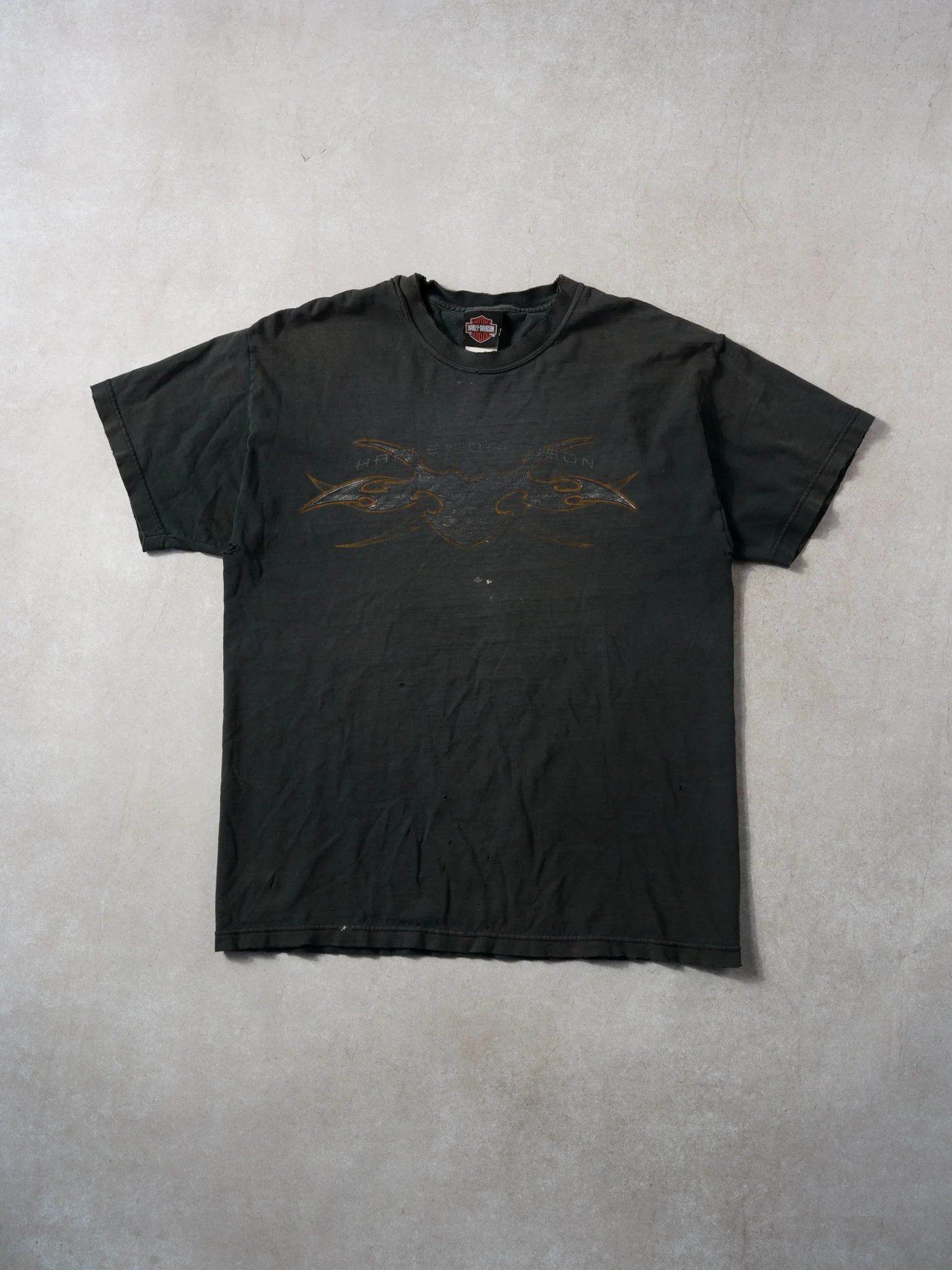 Vintage Y2K Washed Black Harley Davidson Ohio Graphic Tee (M)