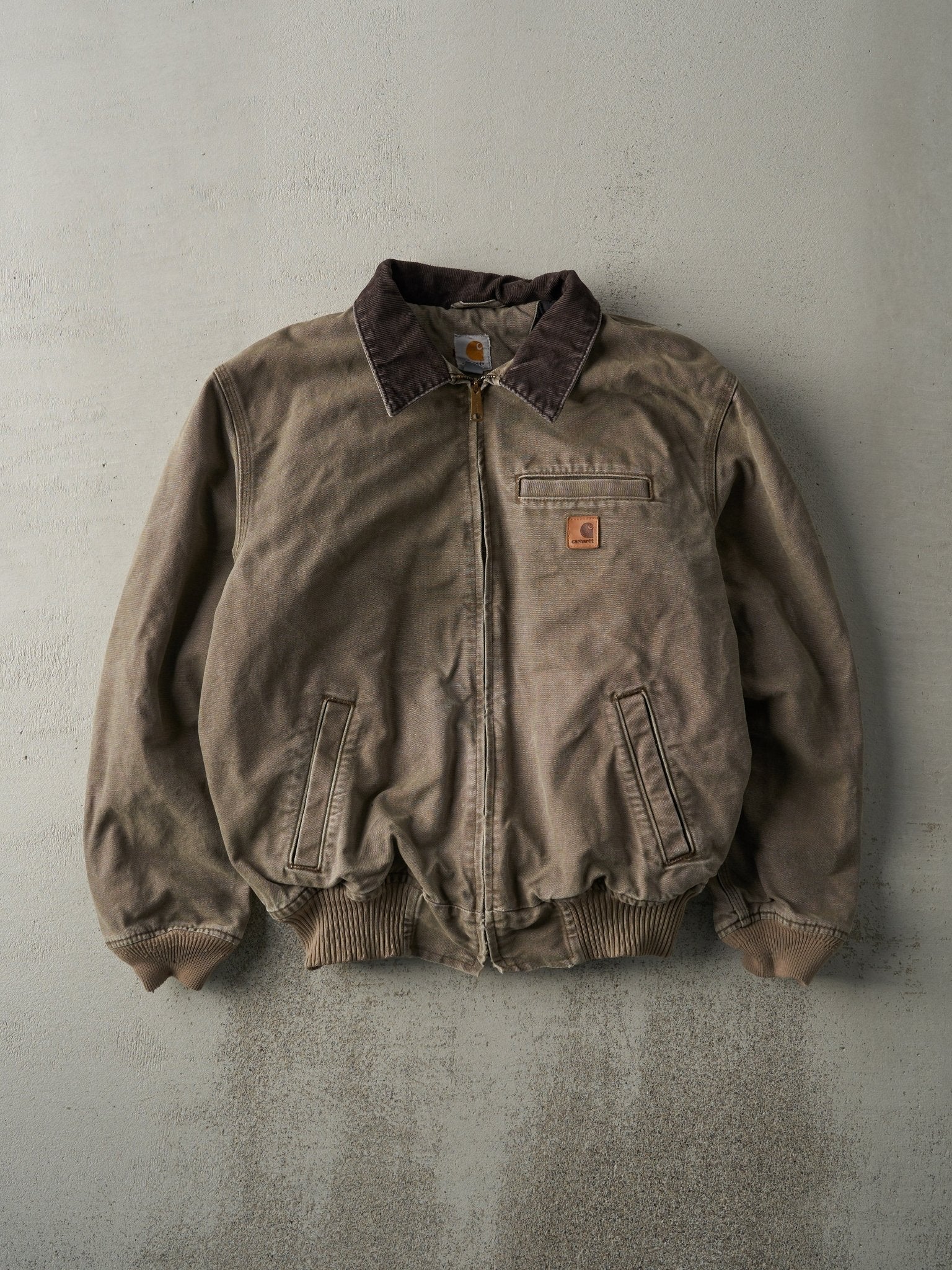 Vintage Y2K Washed Brown Carhartt Work Jacket (M/L)