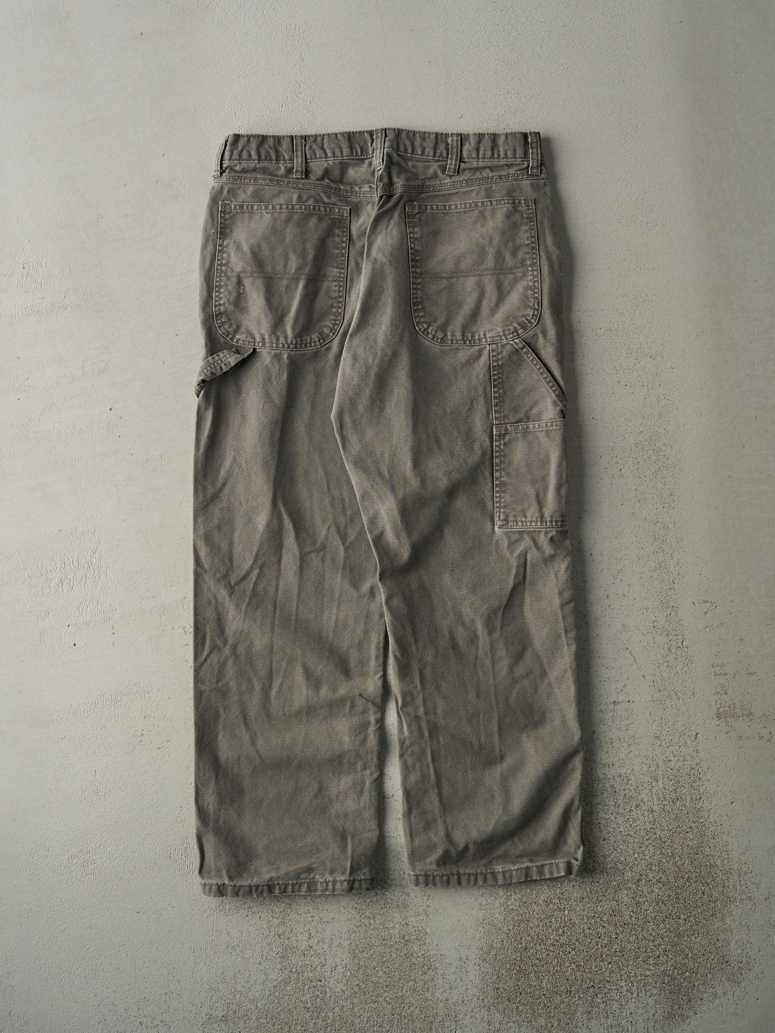Vintage Y2K Washed Grey Rustler Carpenter Pants (34x28.5) - Image 2
