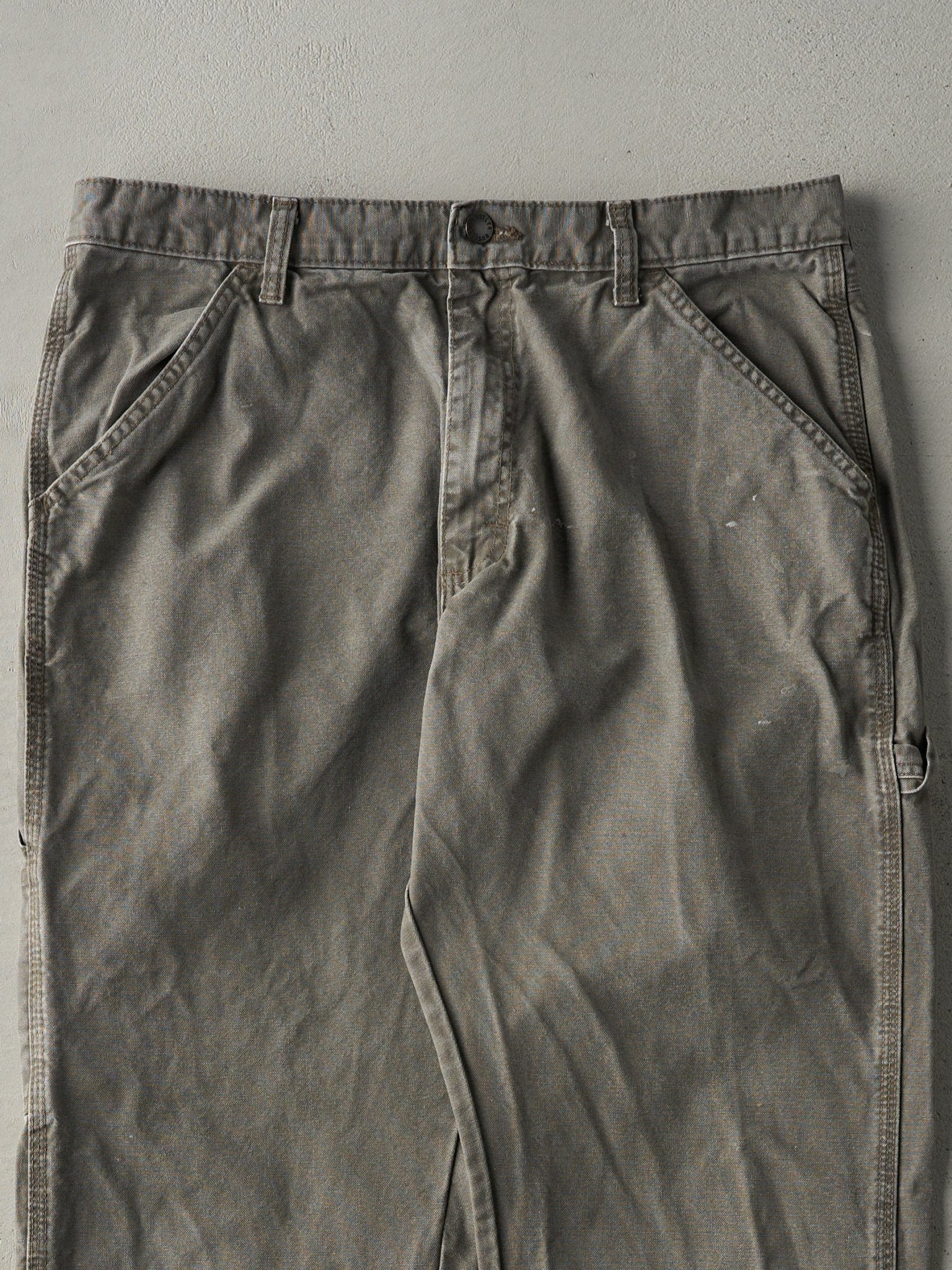 Vintage Y2K Washed Grey Rustler Carpenter Pants (34x28.5) - Image 3