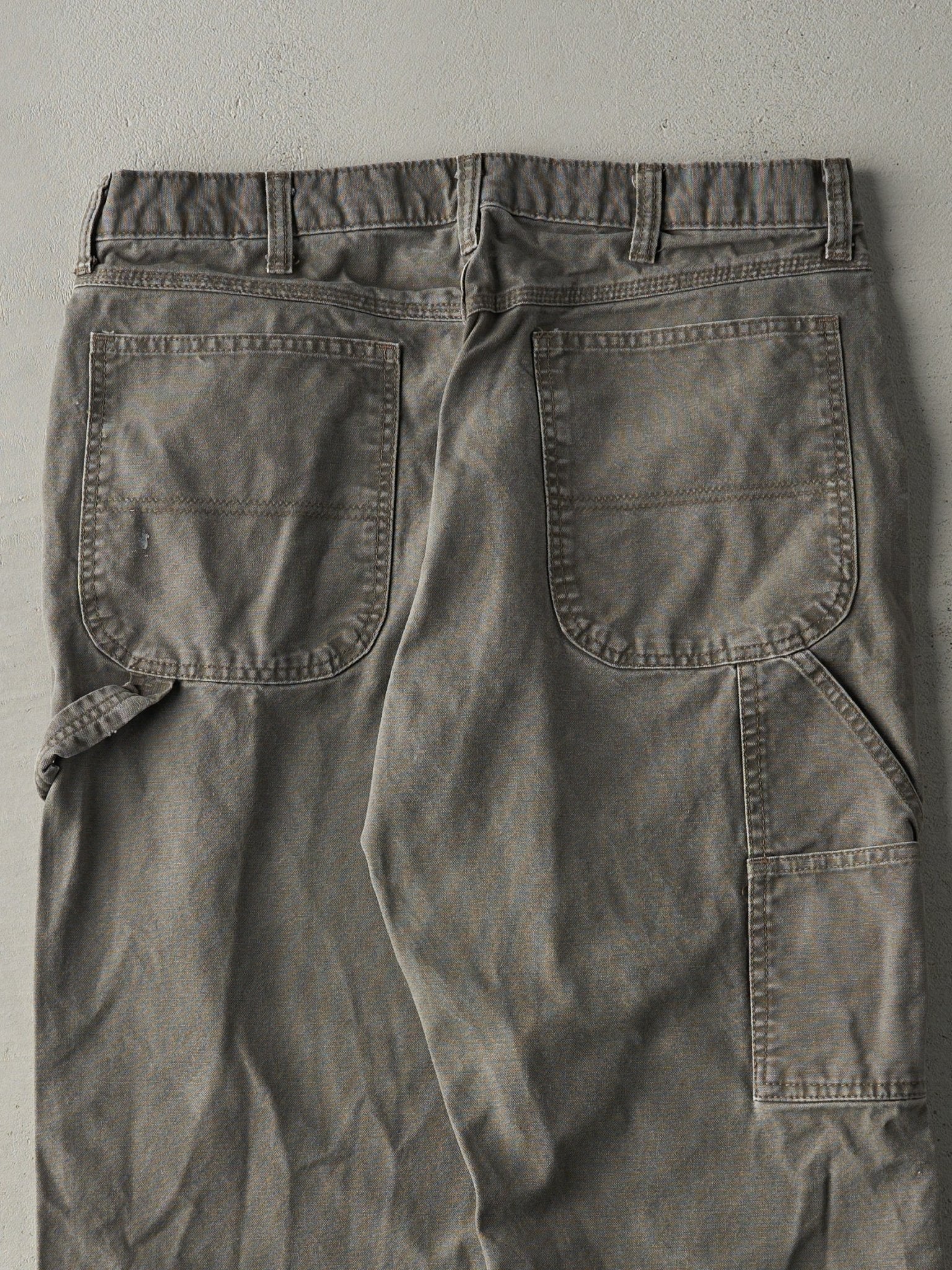 Vintage Y2K Washed Grey Rustler Carpenter Pants (34x28.5) - Image 4