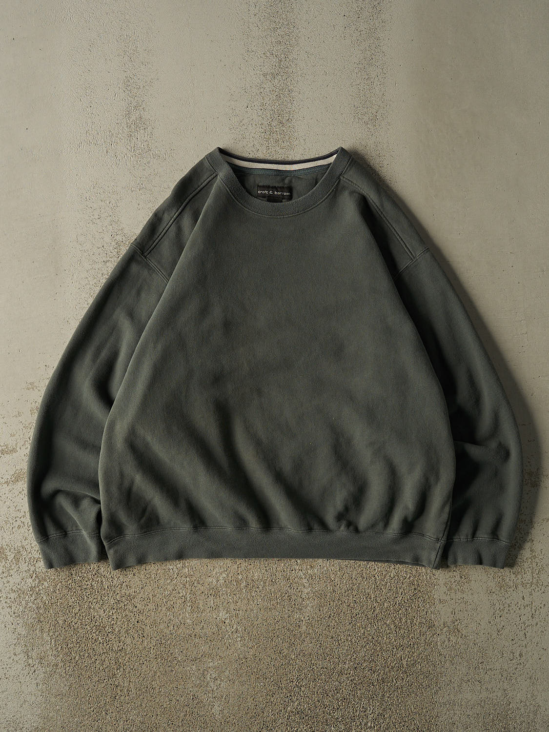Vintage Y2K Washed Green Blank Crewneck (XXL)