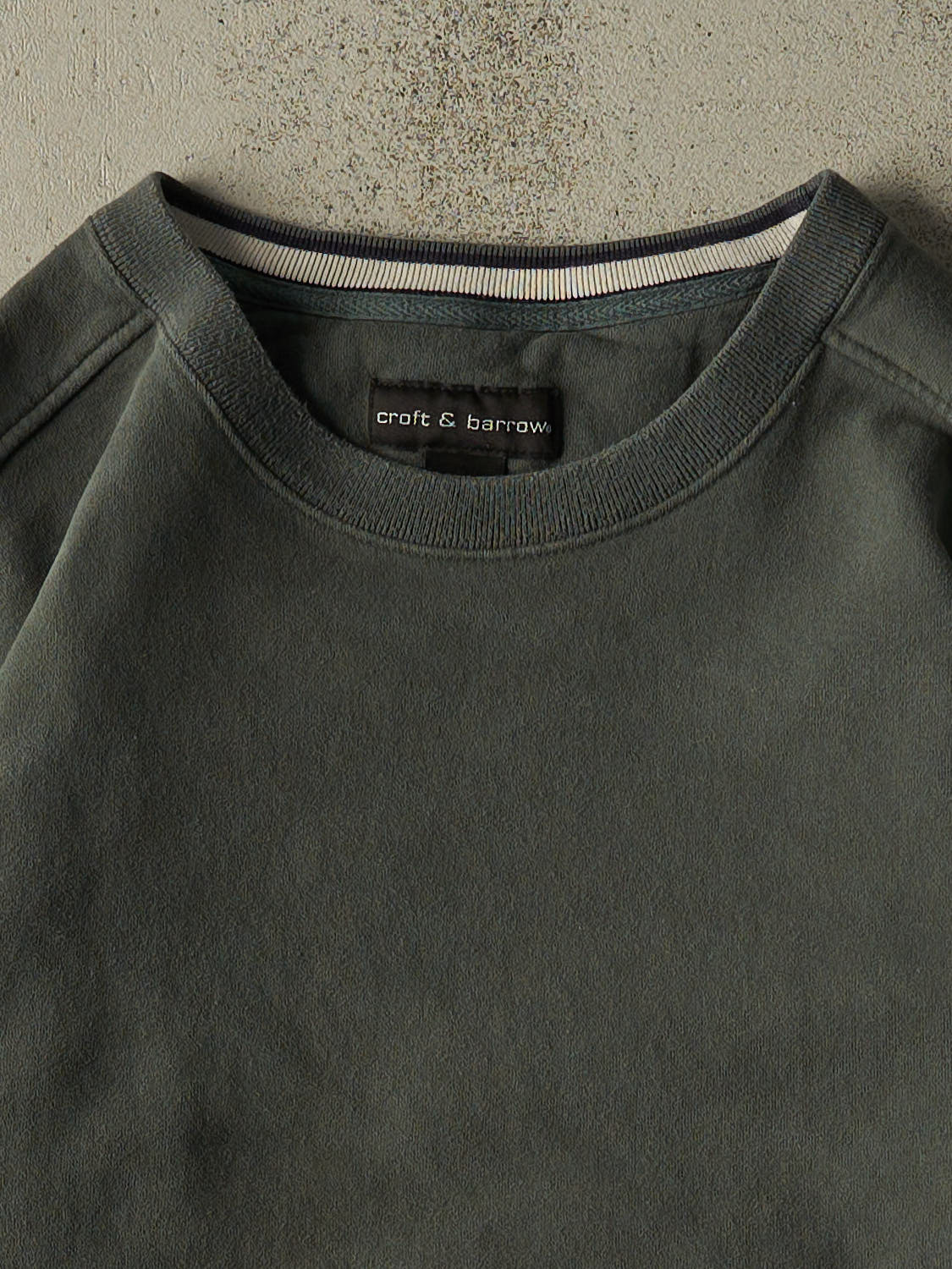 Vintage Y2K Washed Green Blank Crewneck (XXL) - Image 2