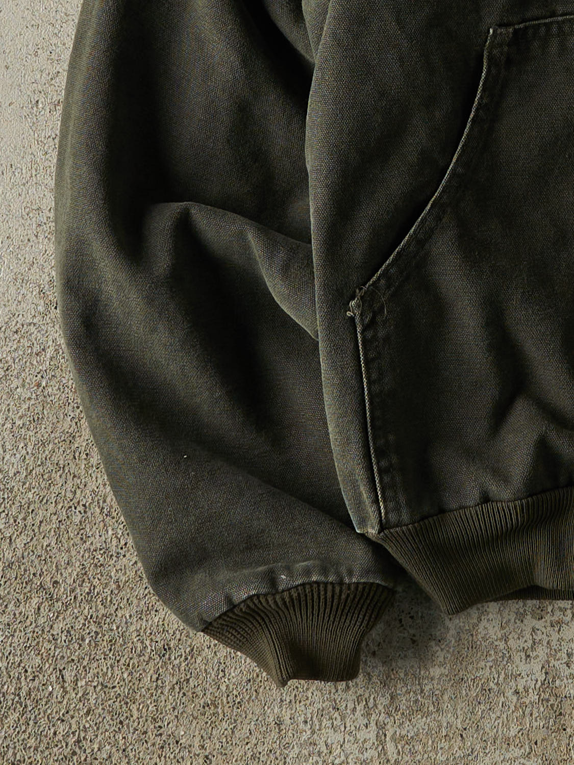 Vintage Y2K Washed Green Carhartt Hooded Active Jacket (XXS/XS) - Image 3