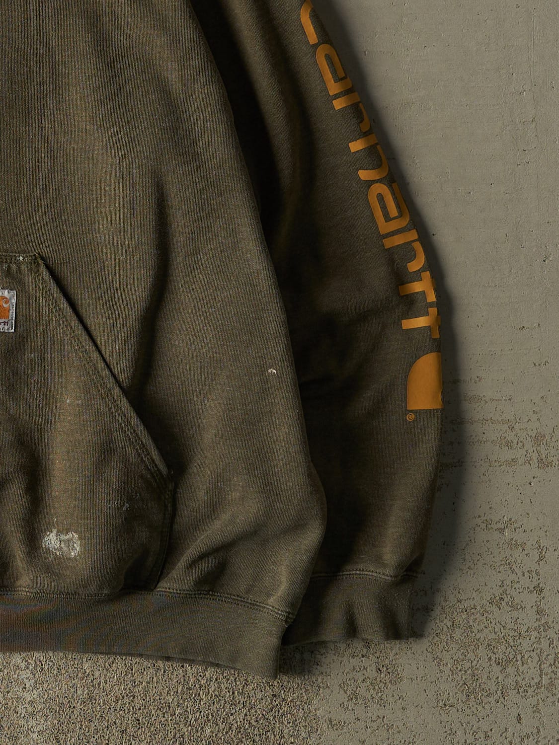 Vintage Y2K Washed Green Carhartt Hoodie (XXL/XXXL) - Image 3