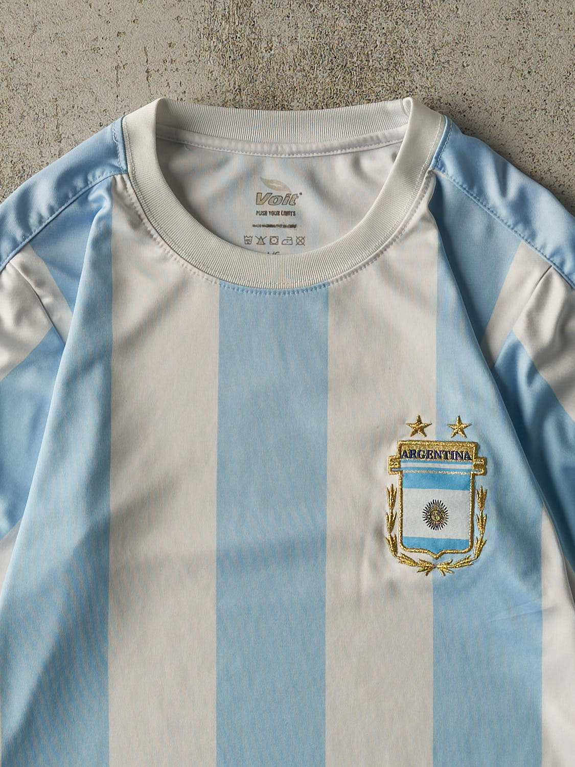 Vintage Y2K White & Blue Argentina Soccer Jersey (XS) - Image 3