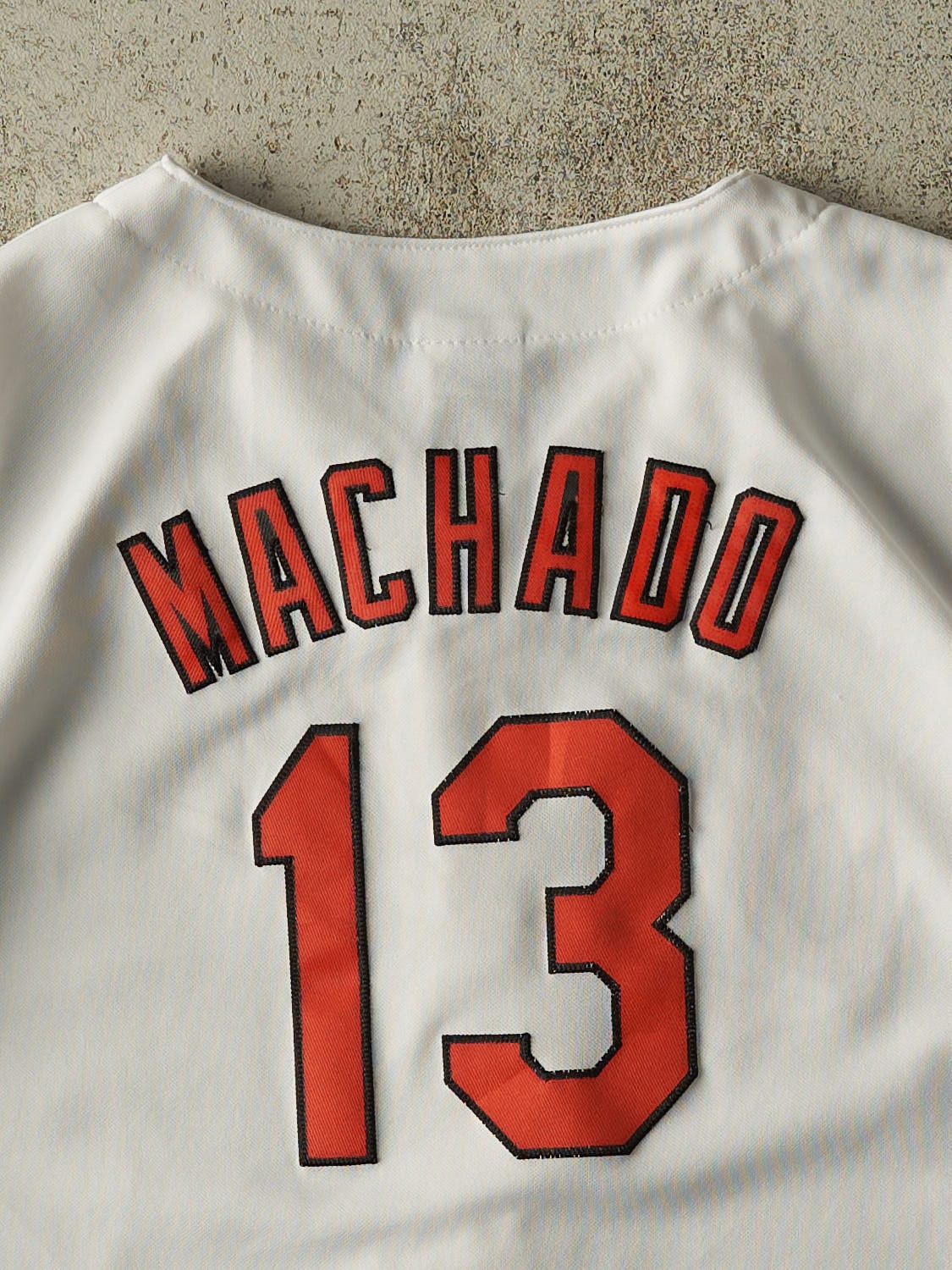 Vintage Y2K White Baltimore Orioles #13 Manny Machado Baseball Jersey (S/M) - Image 4