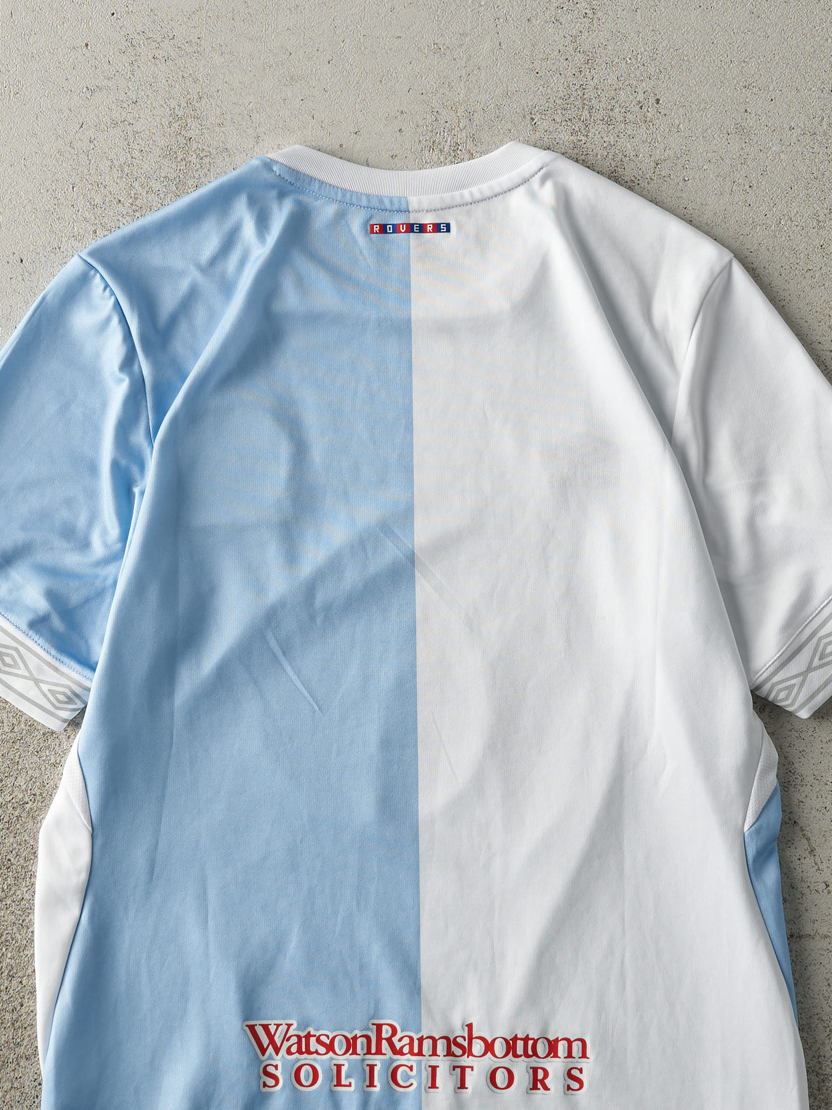 Vintage Y2K White & Blue Blackburn Rovers F.C. Soccer Jersey (S/M) - Image 4