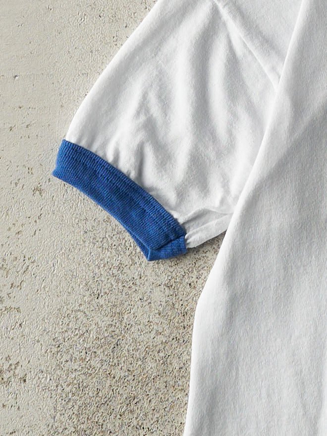 Vintage Y2K White & Blue Chicago Cubs Ringer Tee (XS/S) - Image 3