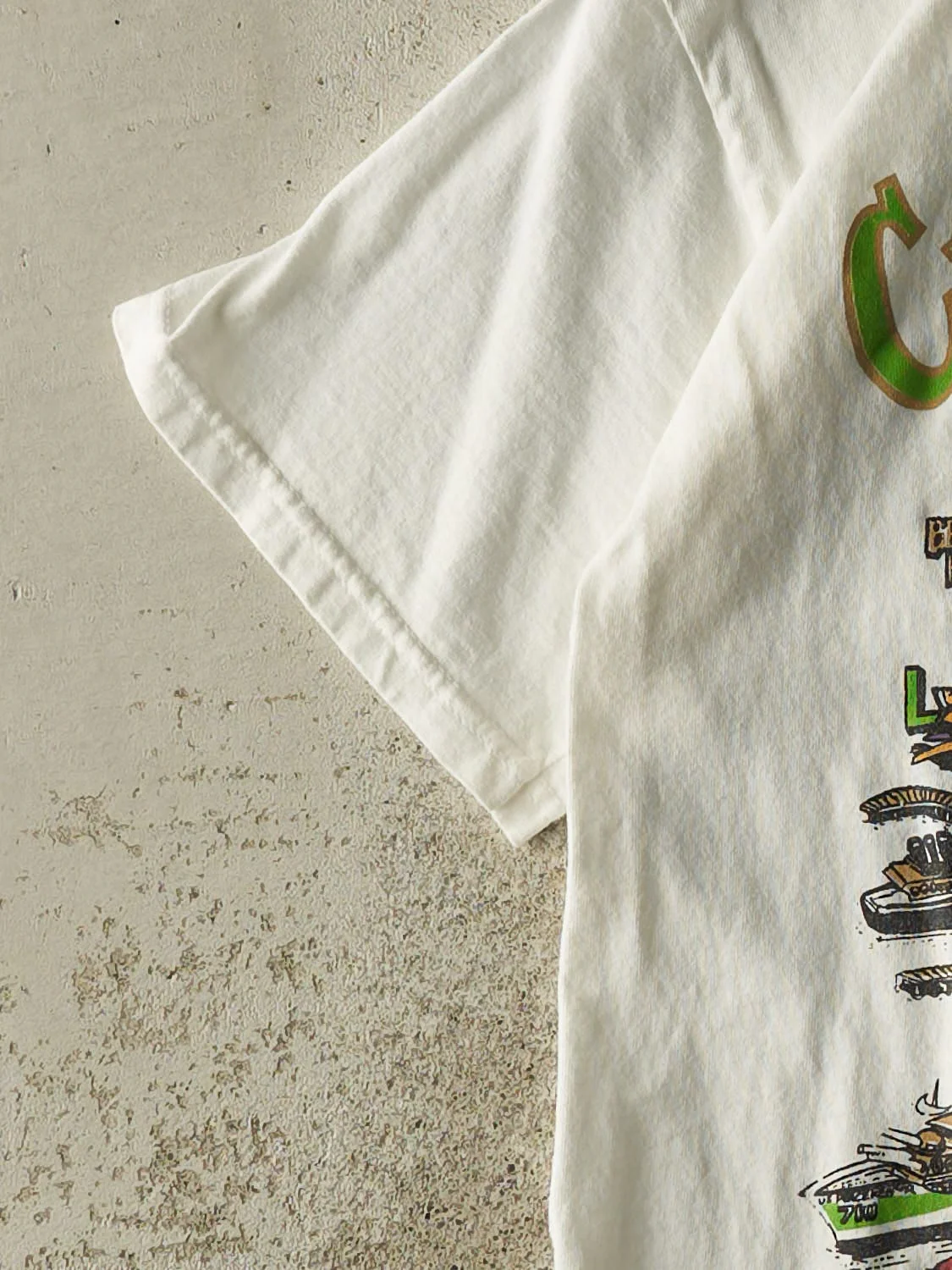 Vintage Y2K White California Tourism Tee (S/M) - Image 3