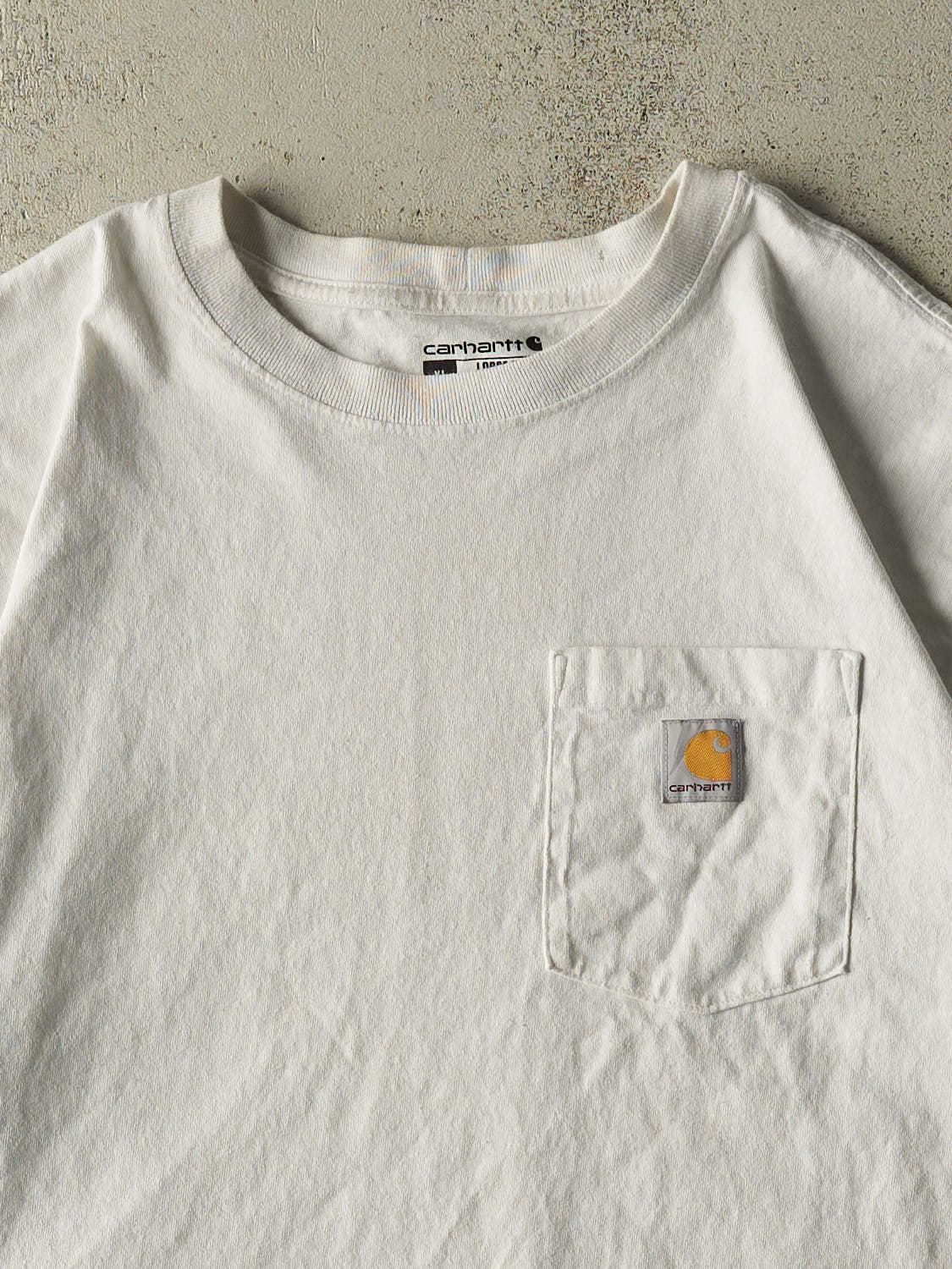 Vintage Y2K White Carhartt Pocket Tee (XL/XXL) - Image 2